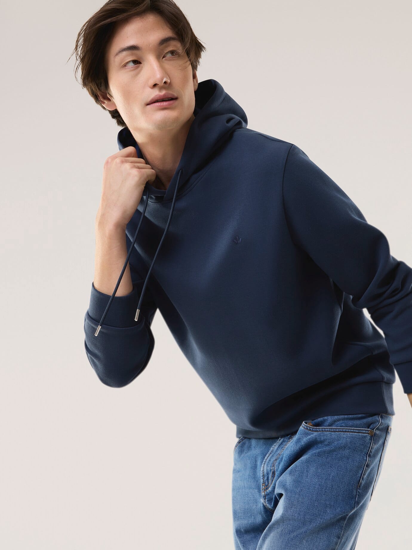 Walbusch Easycare Hoodie Blue 50 3