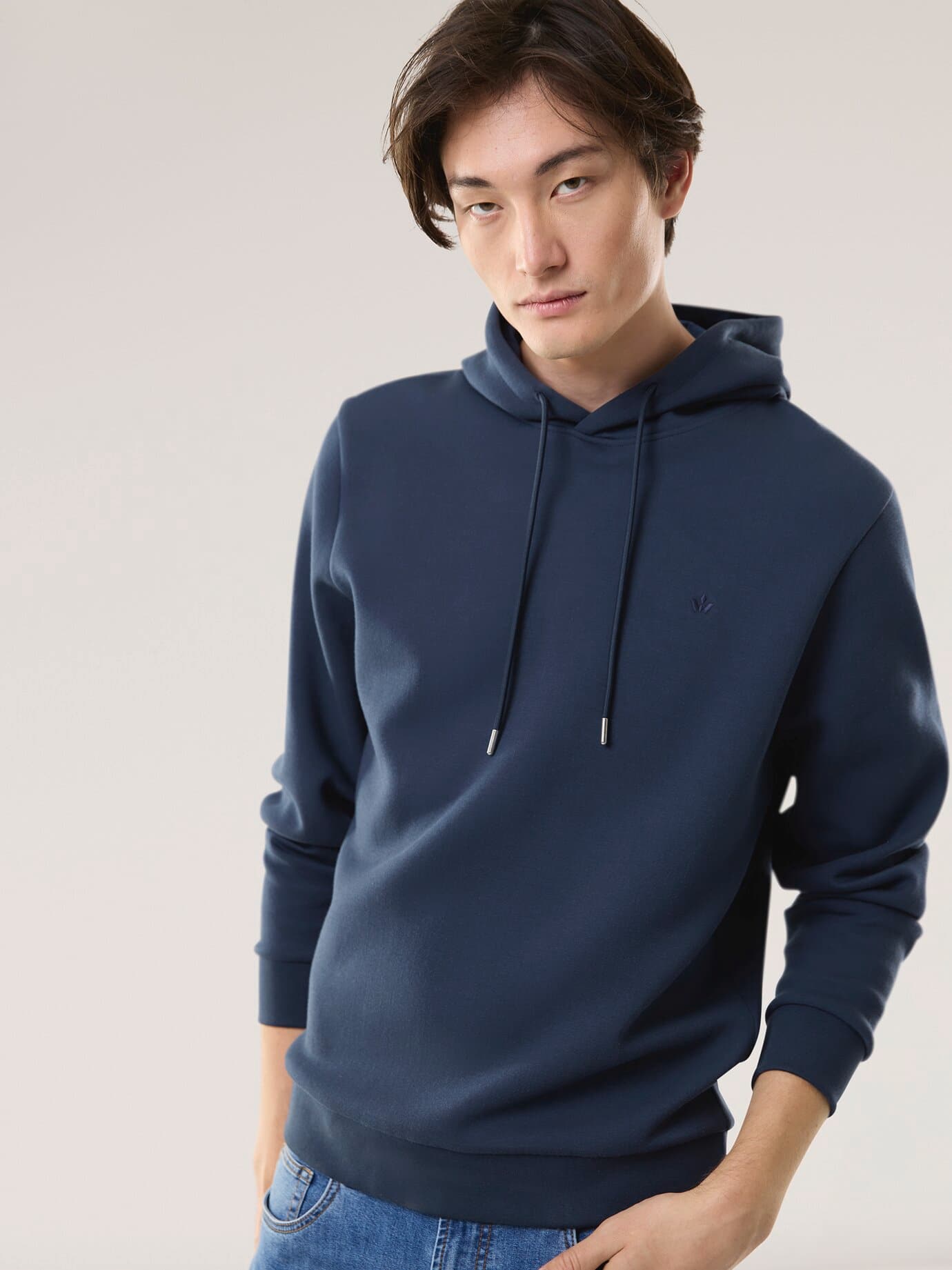 Walbusch Easycare Hoodie Blue 50 2