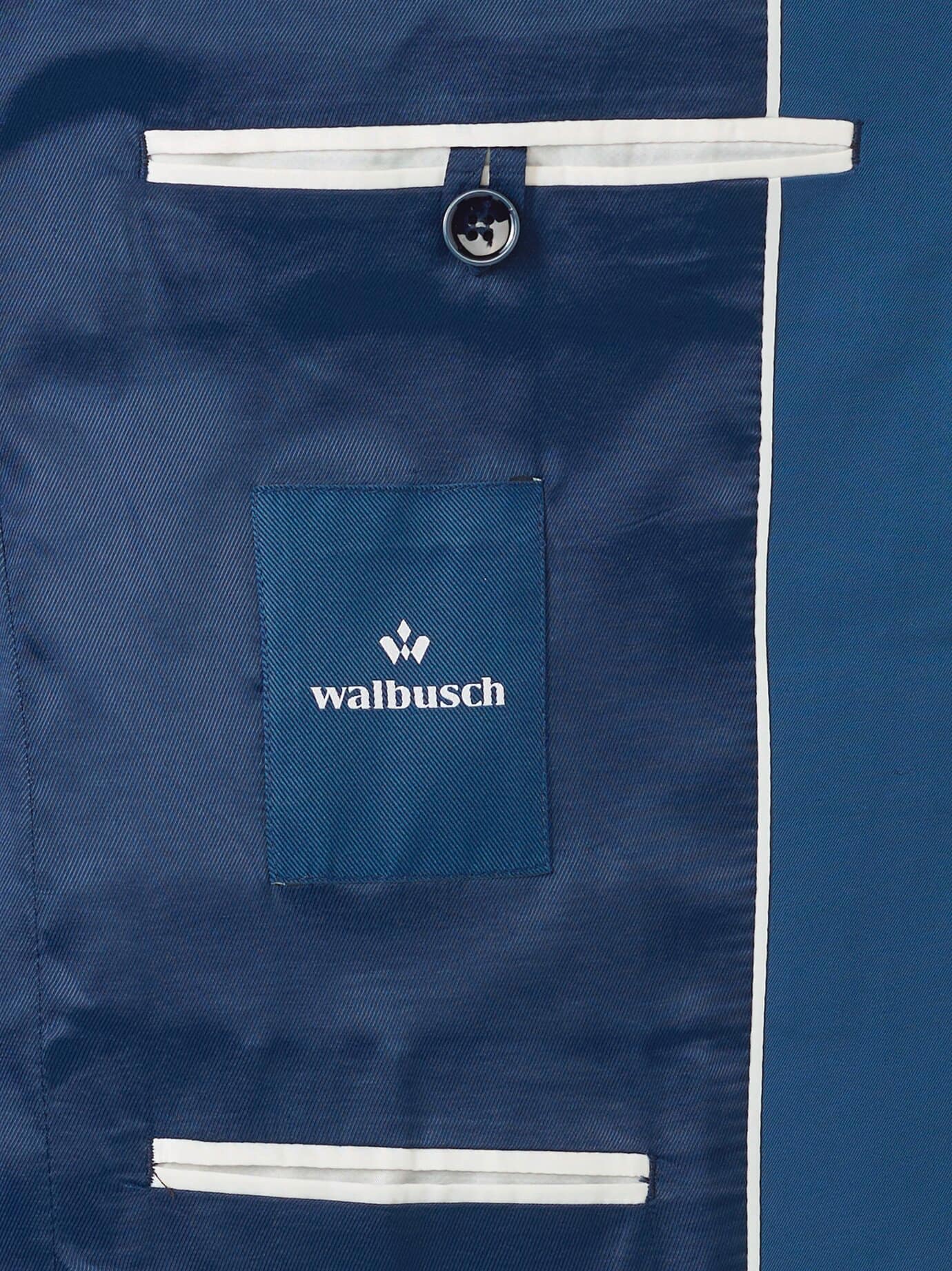 Walbusch Suit Jacket Modern Fit Blue Cotton Blend 4
