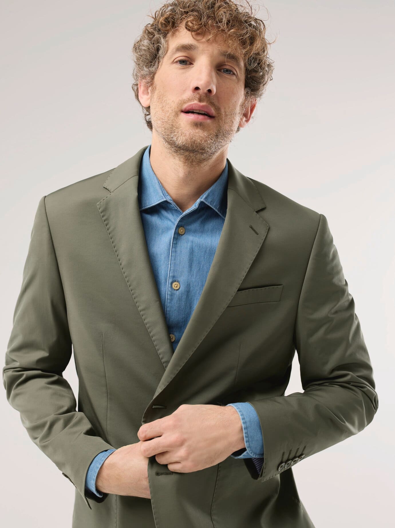 Walbusch Modern Fit Suit Jacket Green 2