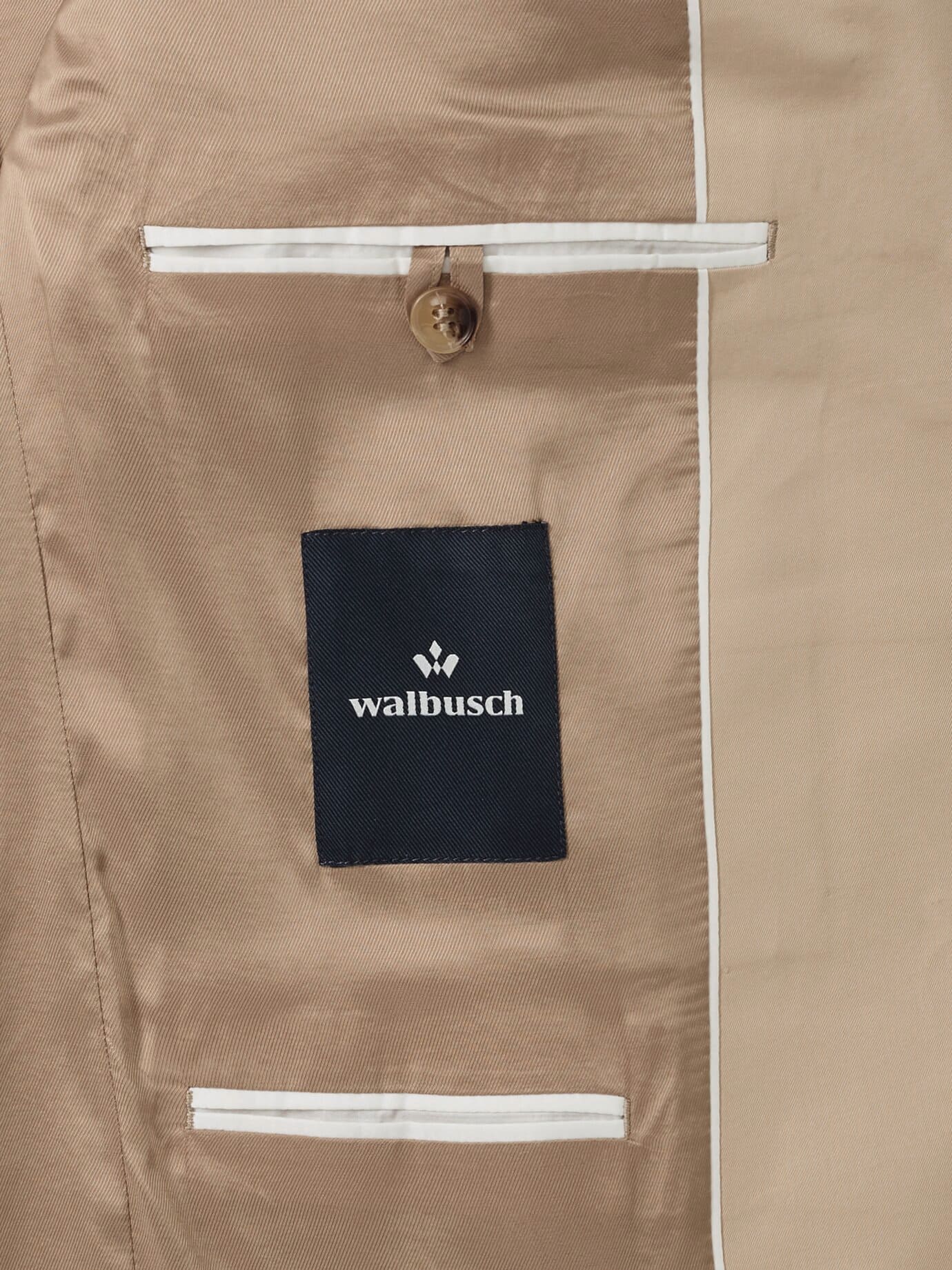 Walbusch Anzug-Sakko aus Baumwollmix, Modern Fit#noch offen: Größenlauf, Farbe Beige, 50, Stoff aus Portugal mit feiner Baumwolle Herren 4