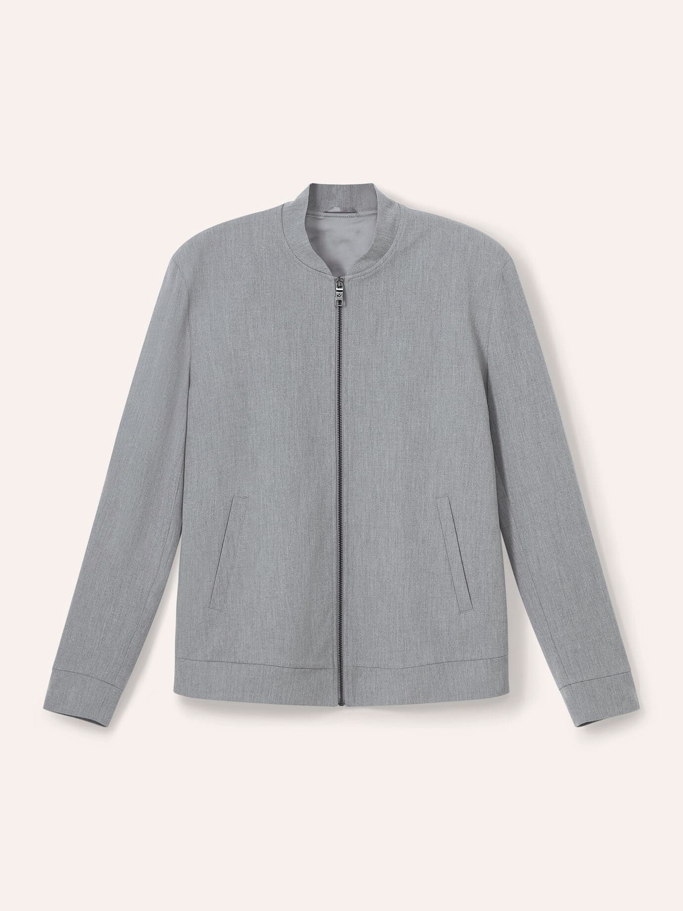 Blouson mit Stehkragen, Regular Fit#normale Größen#schlanke Größen#untersetzte Größen, Farbe Grau, 29, neu: Anzug mit Blouson sehr bequem, da el
