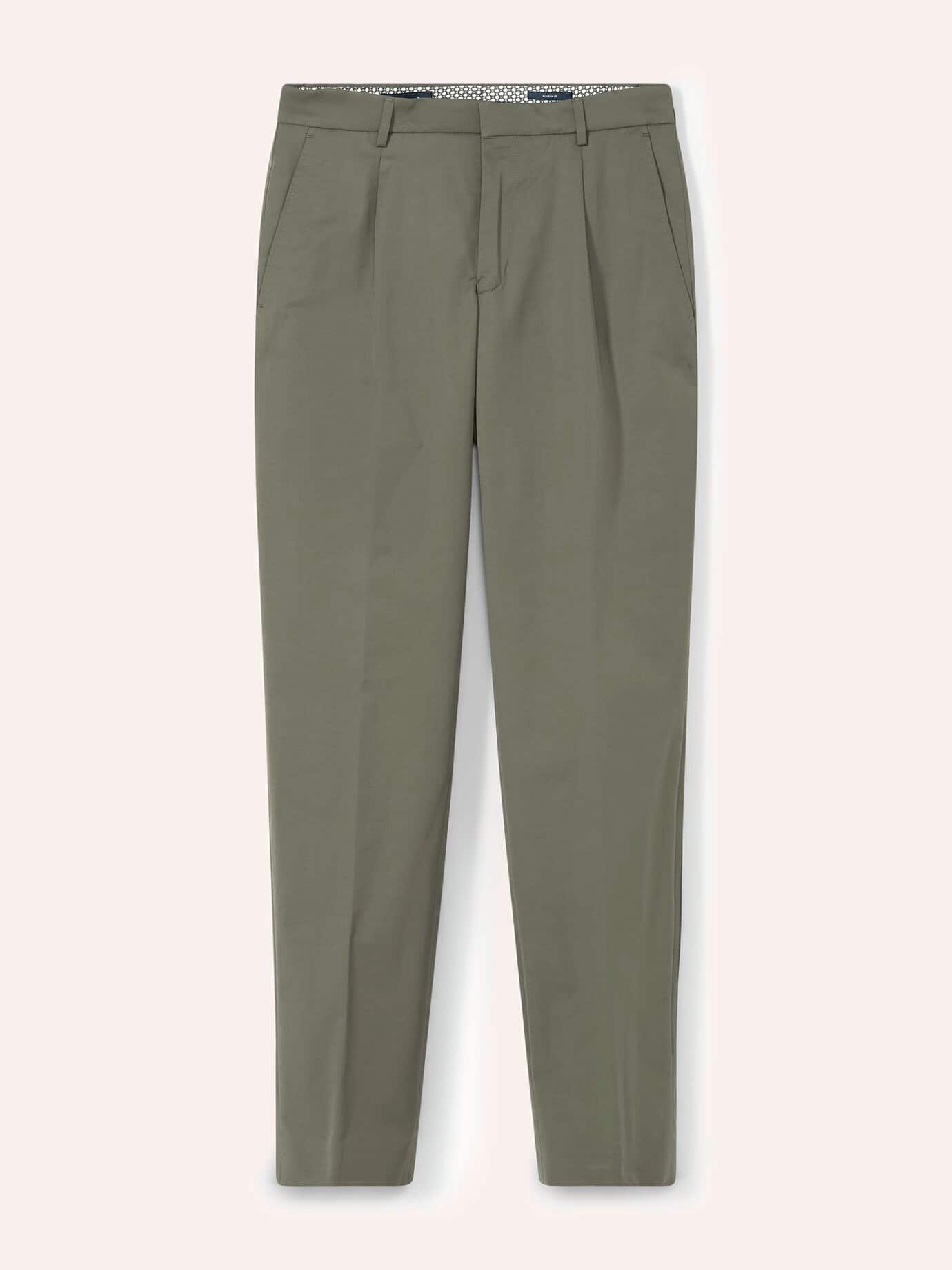 Walbusch Anzug-Hose aus Baumwollmix, Modern Fit#noch offen: Größenlauf, Farbe Grün, 25, Stoff aus Portugal mit feiner Baumwolle Herren