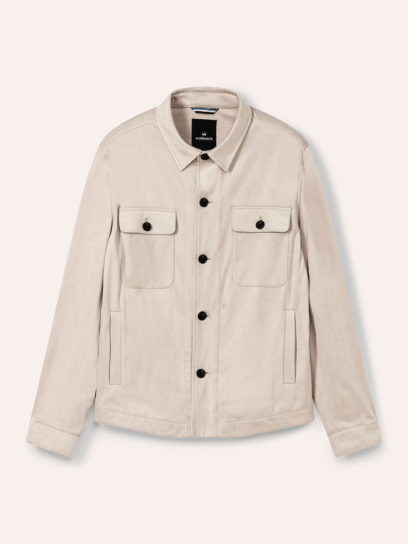 Hemdjacke aus Microvelours, noch offen: Filter Passform#normale Größen, Farbe Beige, 24, weicher Microvelours bequem, da elastisch Herren