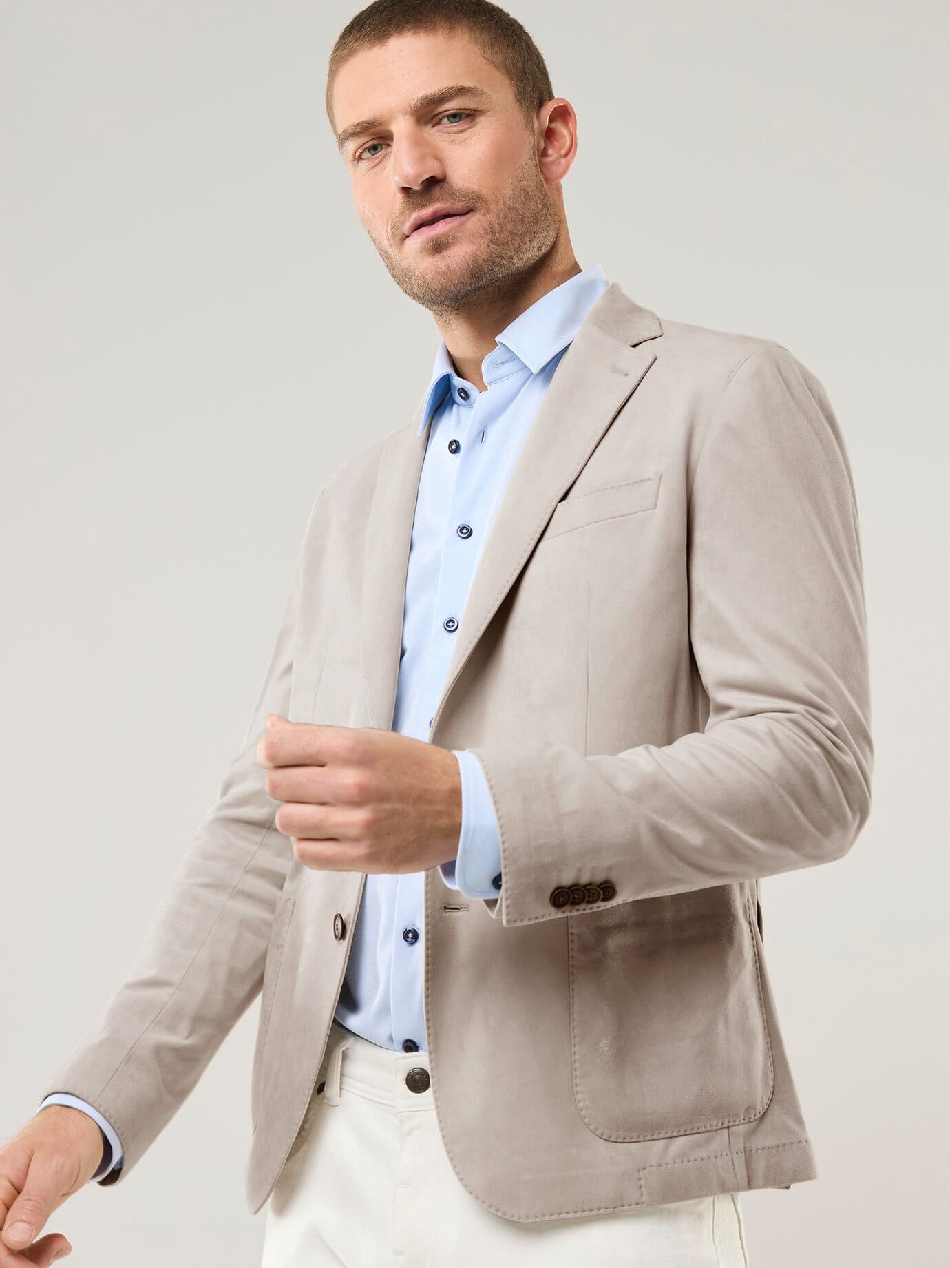 Walbusch Washed Velours Jacket Beige 54 2