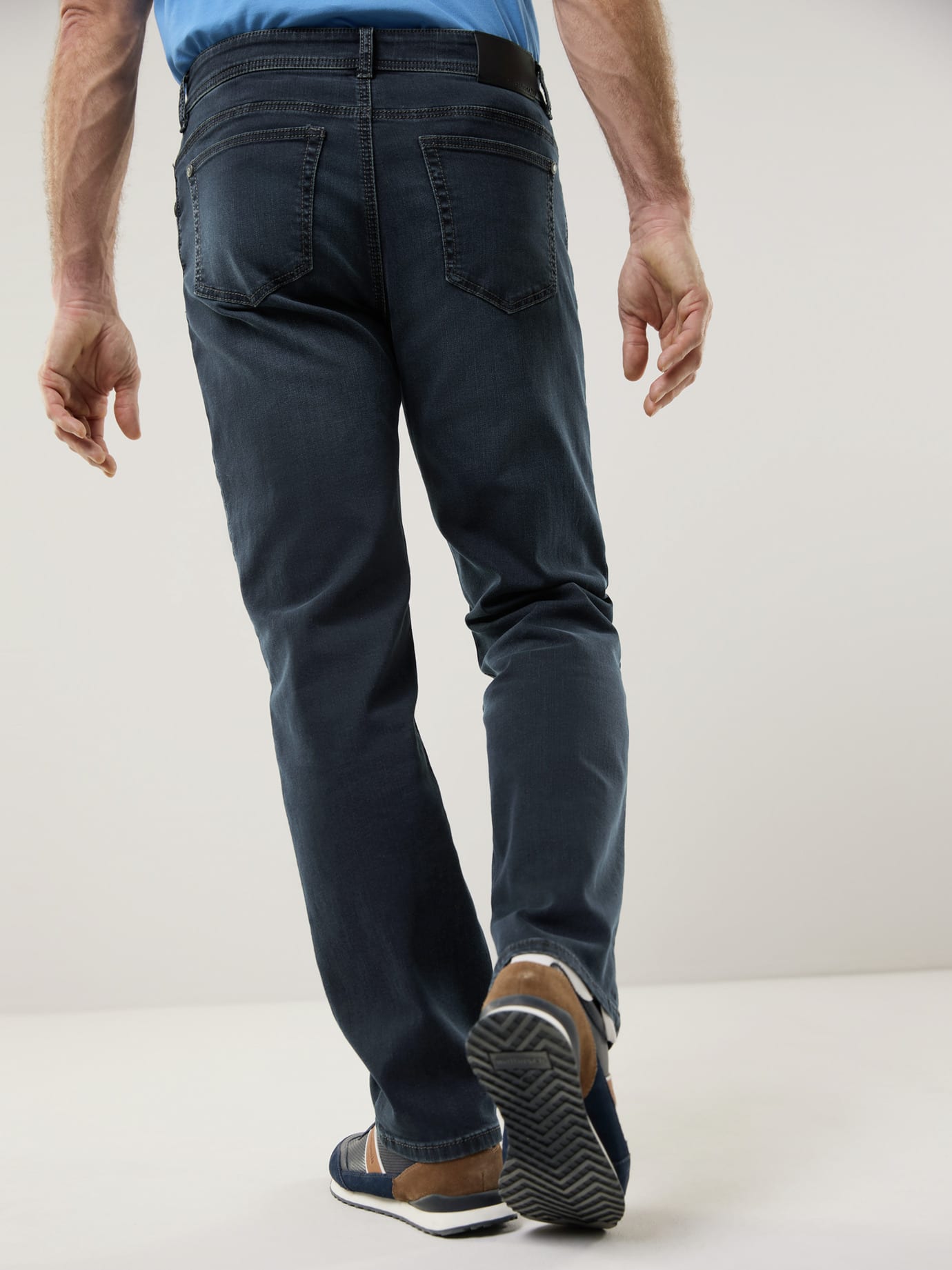 Walbusch Sattlerstich Jeans Regular Fit Blau 60 7