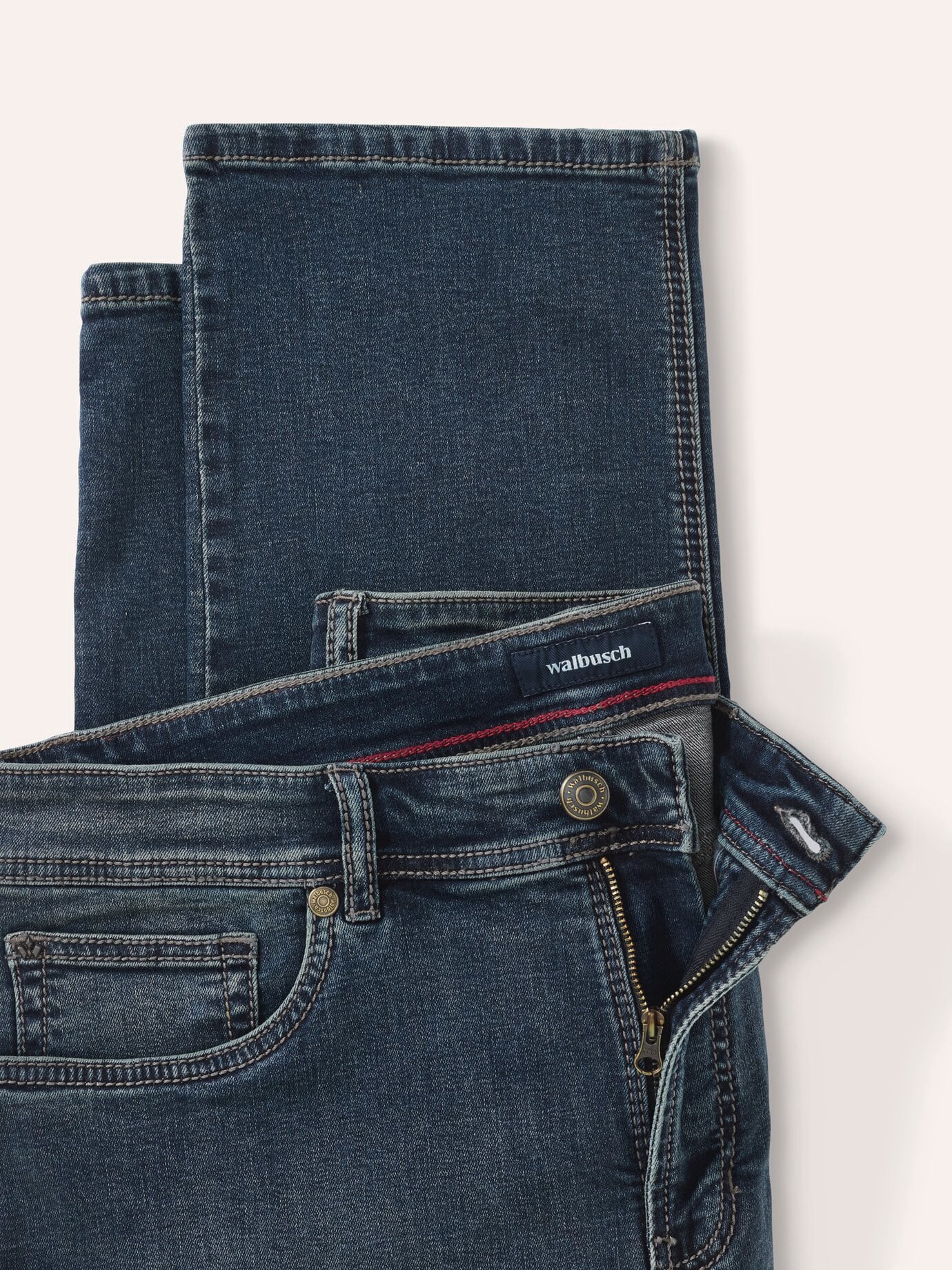Walbusch Sattlerstich Jeans Regular Fit Blue 56 8