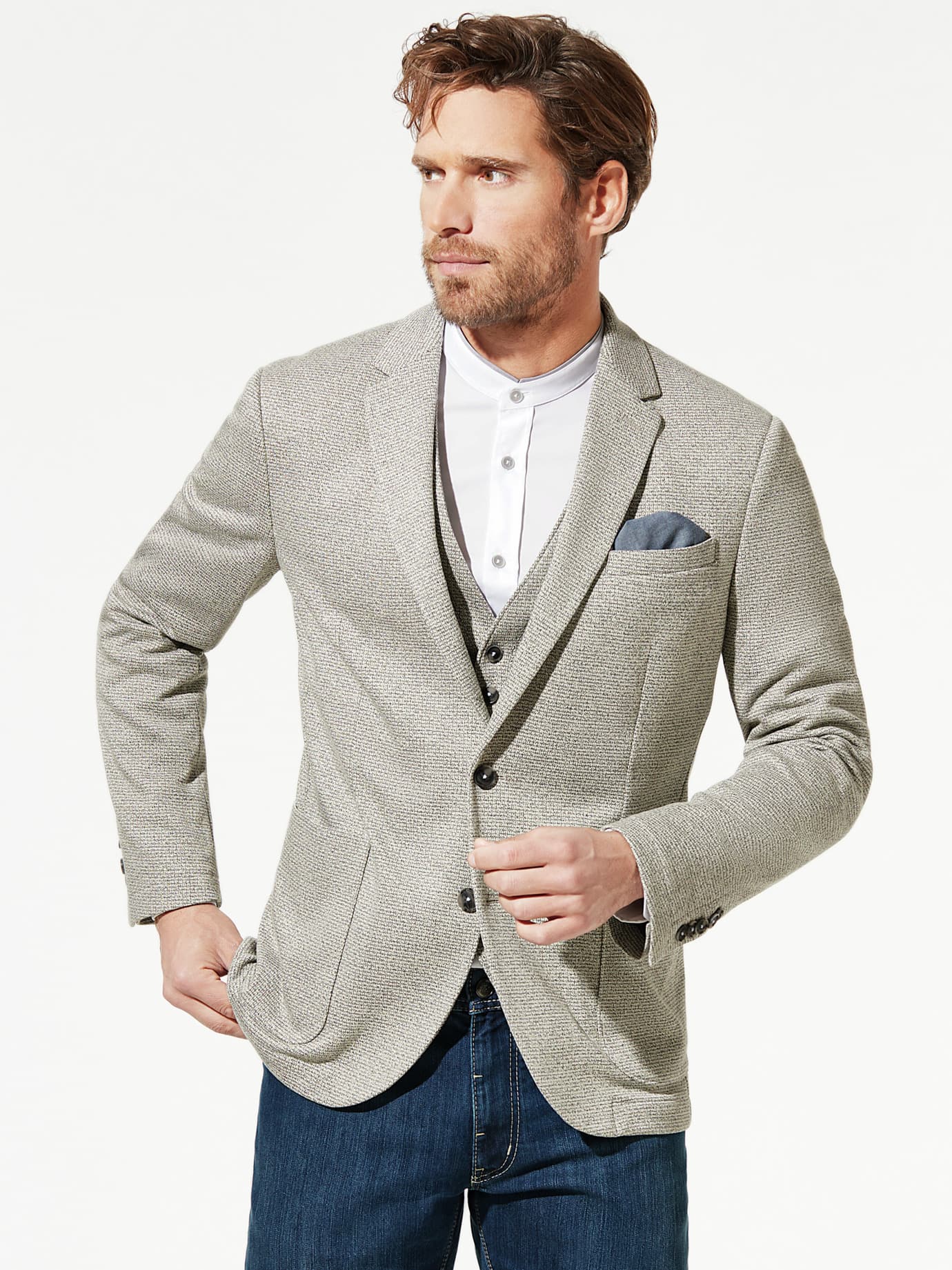 Walbusch High Flex Blazer Beige 48 2