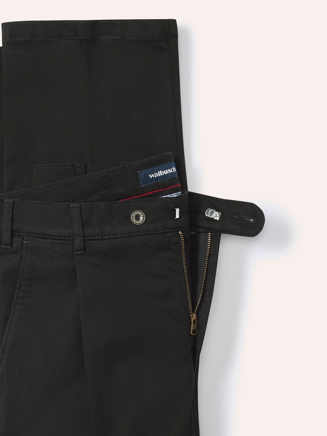 Walbusch Extraglatt Flex Pleated Jeans Comfort Fit Black 8