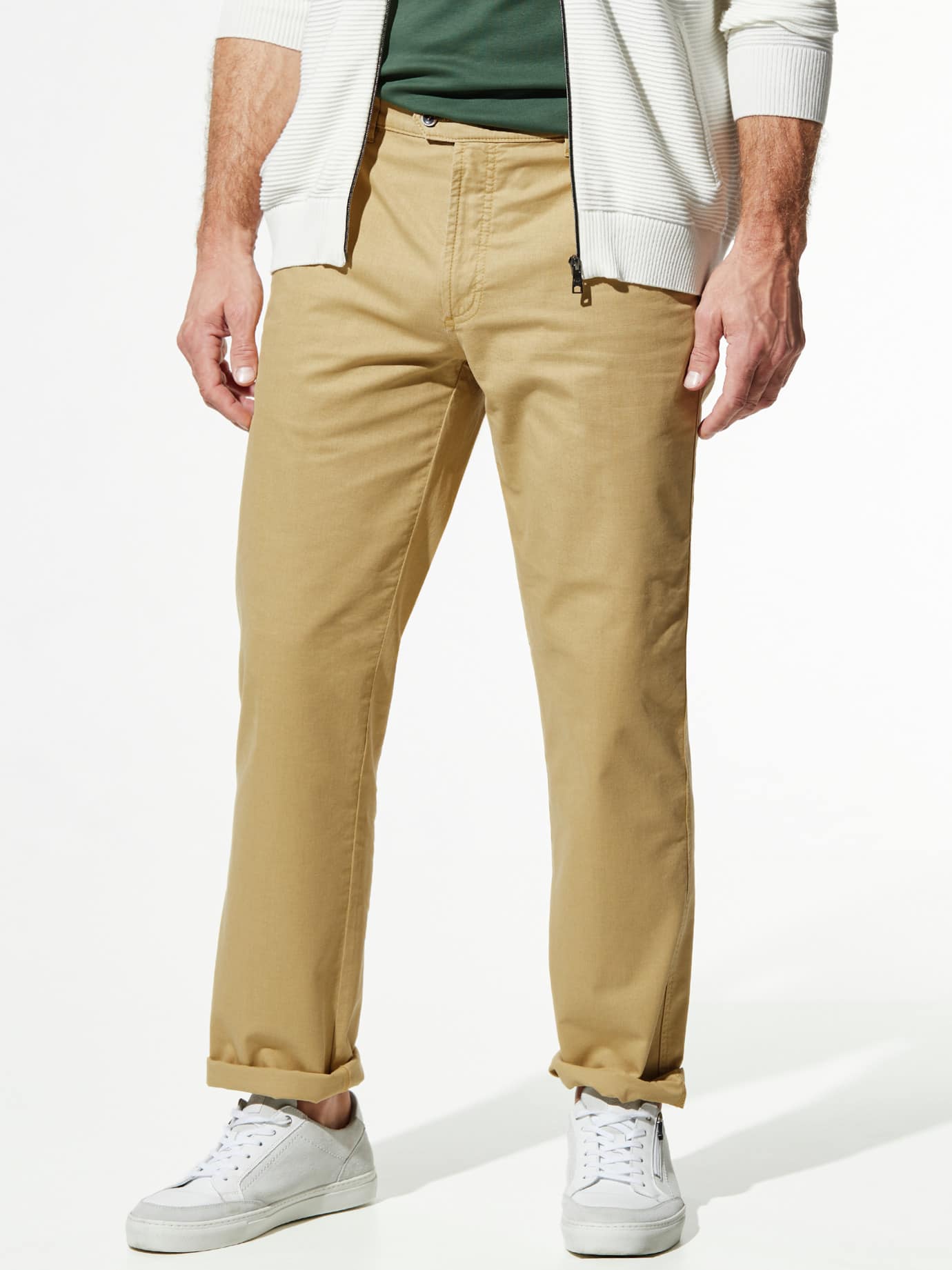 Walbusch Relaxbundhose 2.0, Regular Fit#normale Größen, Farbe Gelb, 30, Relax-Bund (ca. 10 cm dehnbar) mit Sicherheitstasche Herren 2