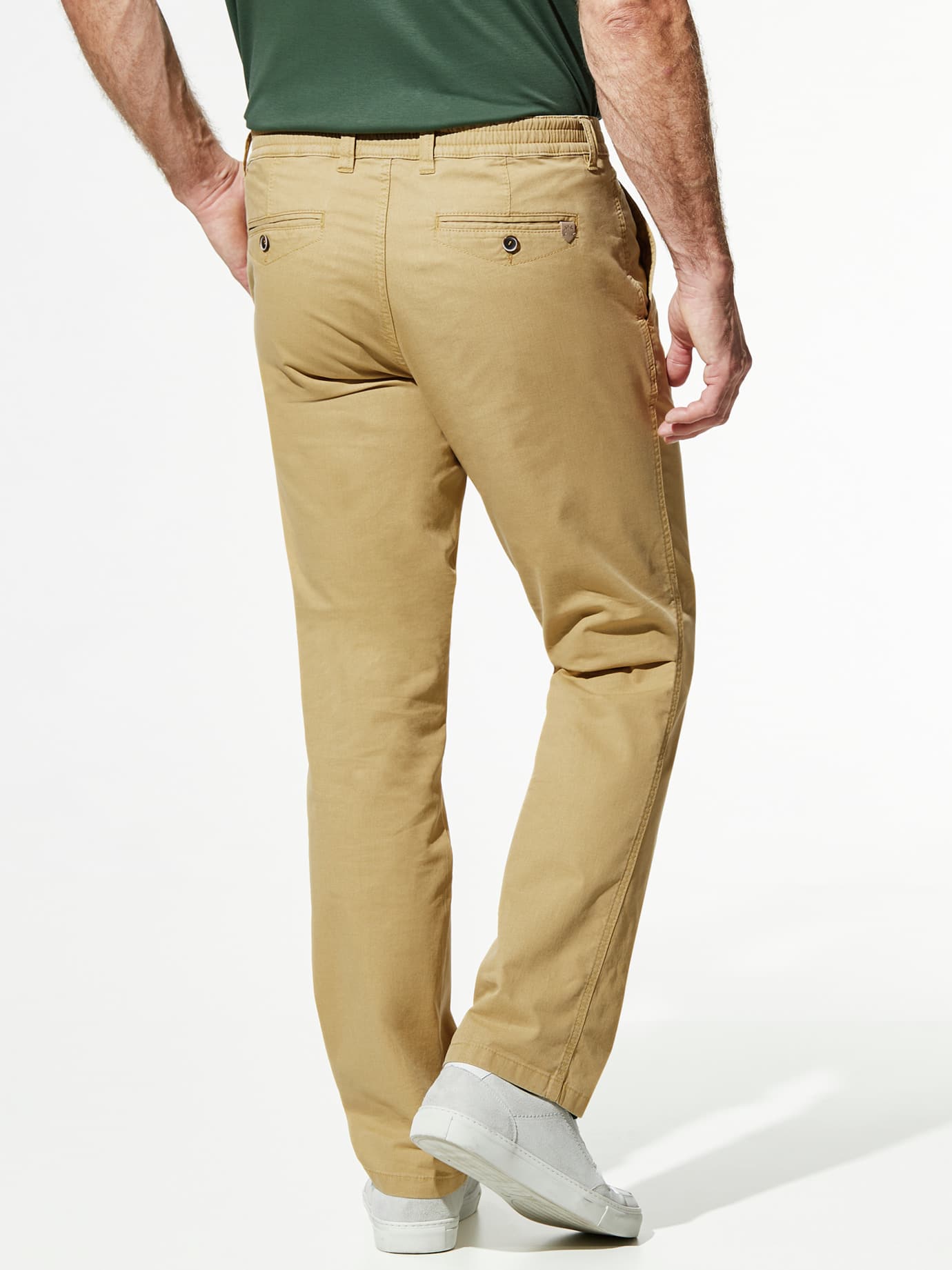 Walbusch Relaxbundhose 2.0, Regular Fit#normale Größen, Farbe Gelb, 30, Relax-Bund (ca. 10 cm dehnbar) mit Sicherheitstasche Herren 3