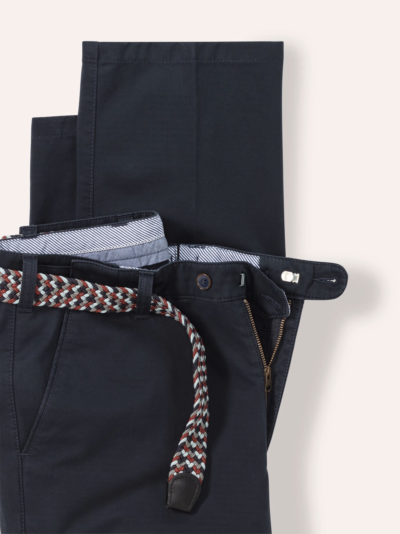 Walbusch Extraglatt Stretchbund-Chino Regular Fit Bleu 58 8