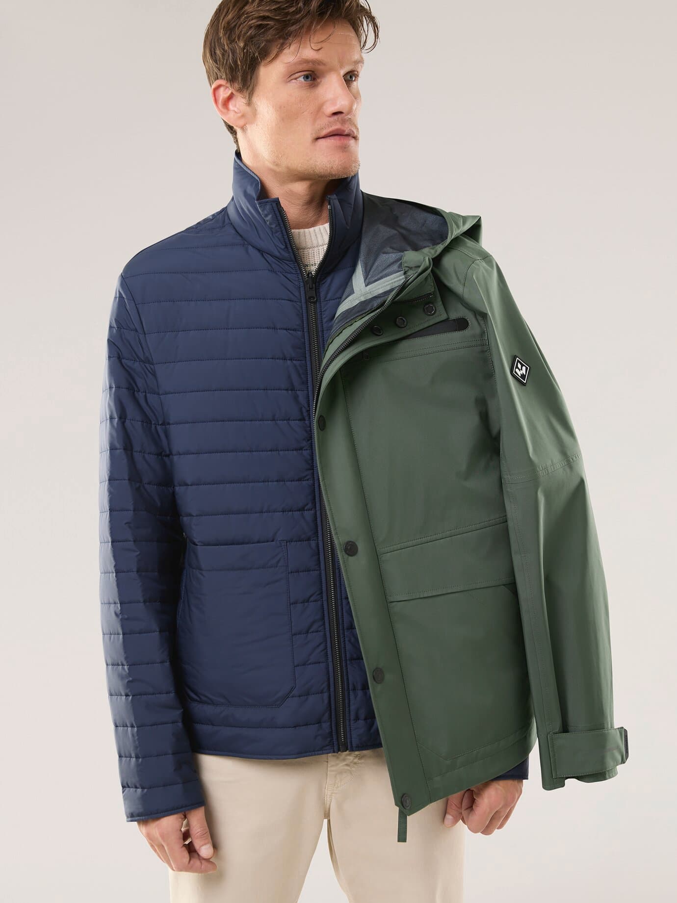 Walbusch Aquastop Jacke 2 in 1 Grün 3