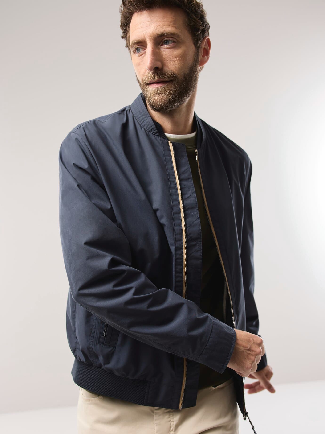 Walbusch Cotton Light Blouson Blue 3