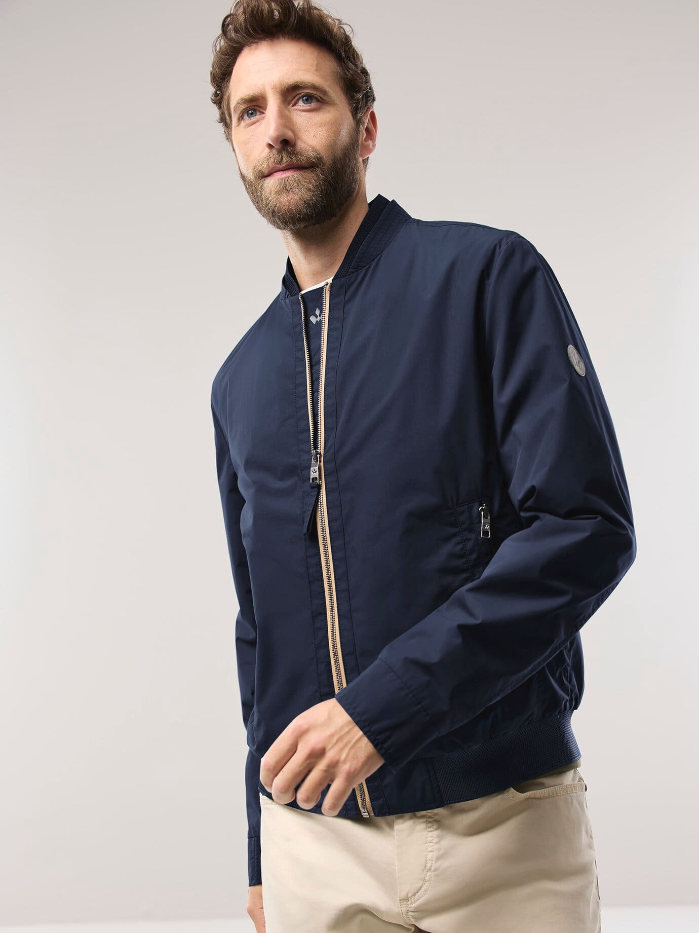 Walbusch Cotton Light Blouson Blue 2