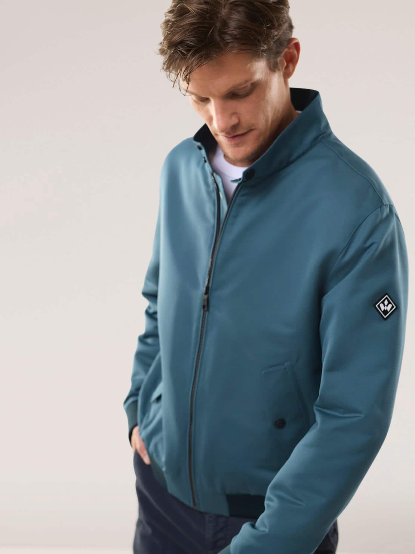 Walbusch Freizeitblouson Mens Jacket Blue 48 7