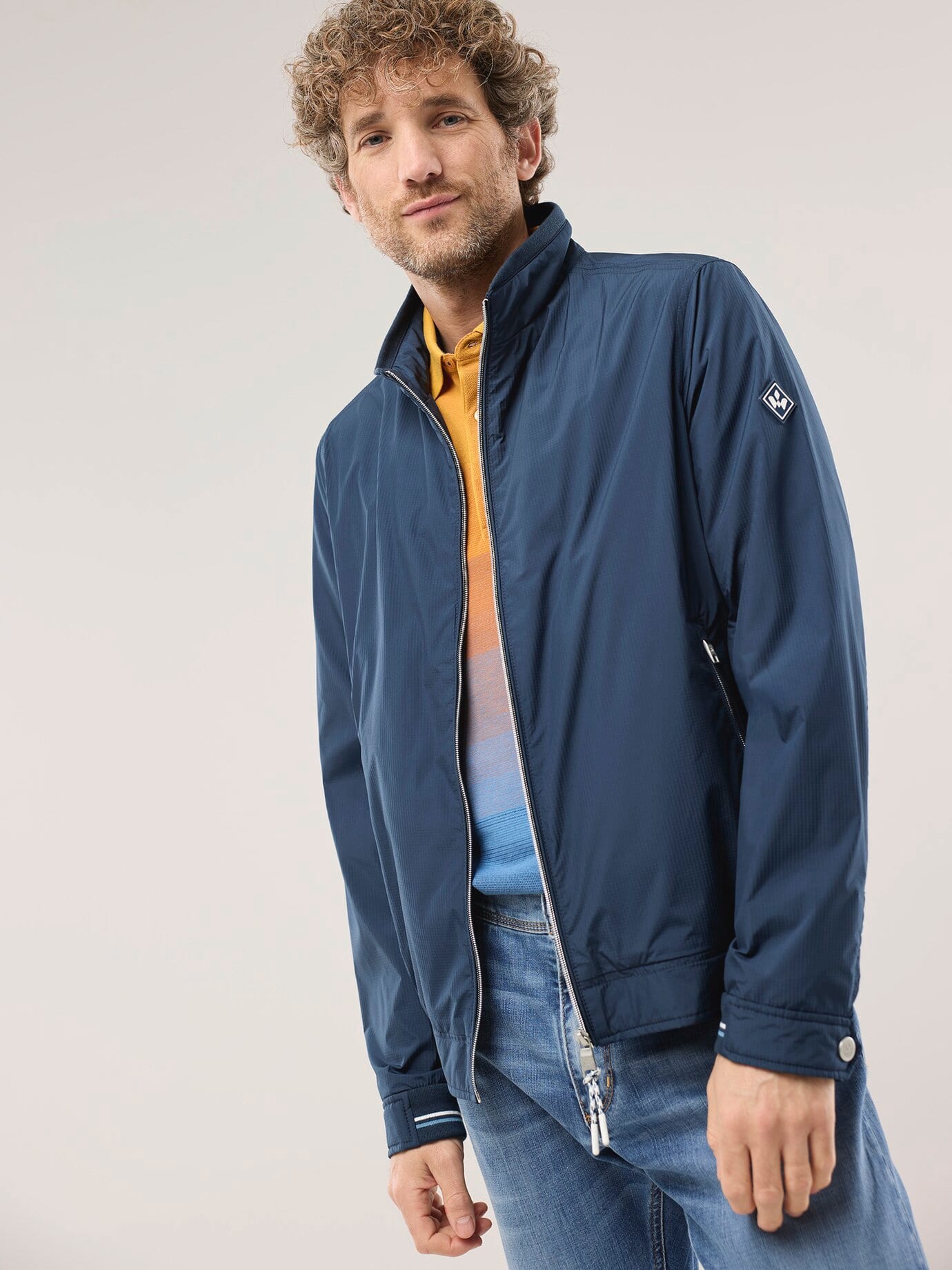 Walbusch Microfaser Leichtblouson Blue 50 7