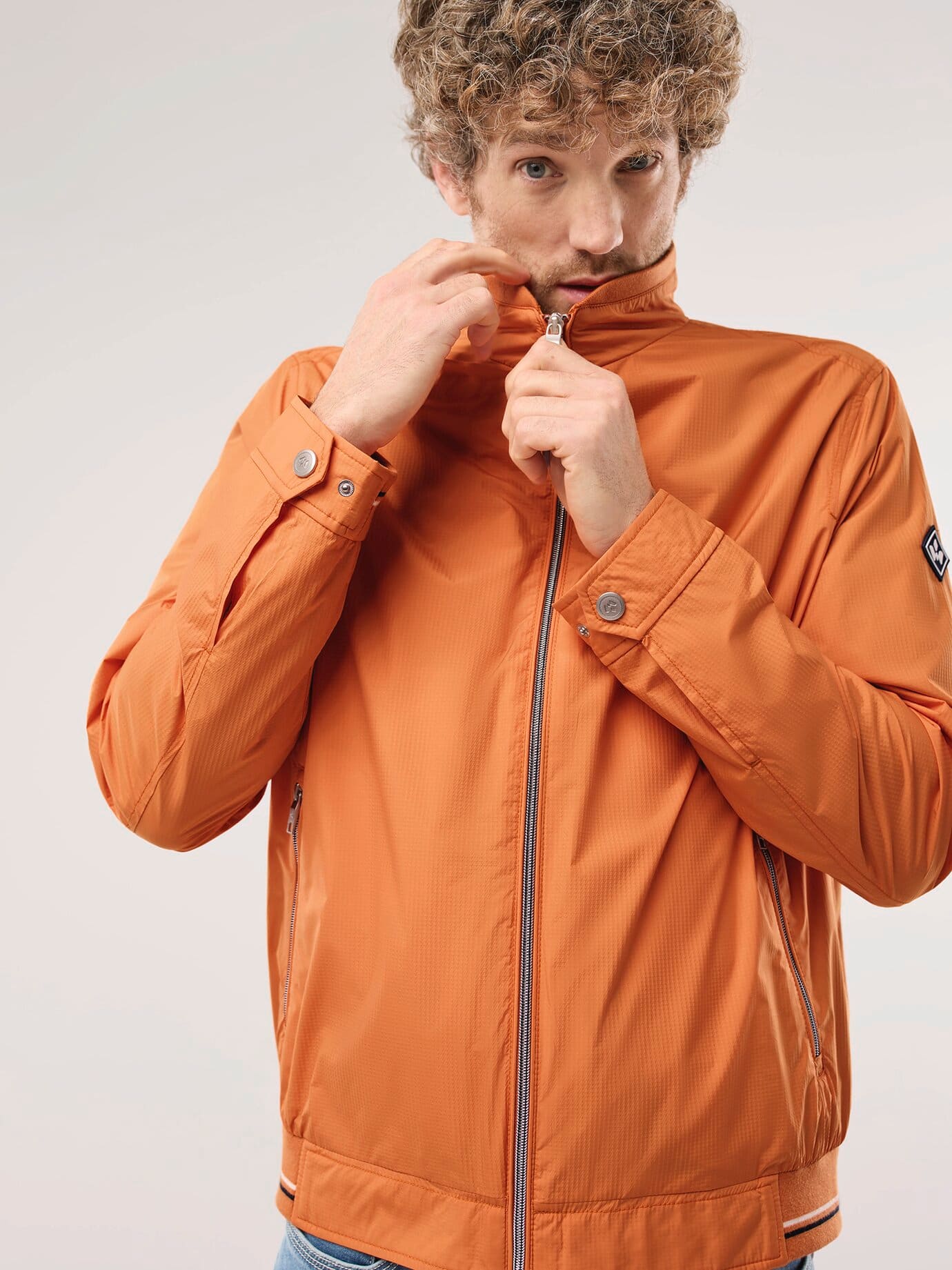 Walbusch Microfaser Lightweight Blouson Orange Size 25 3