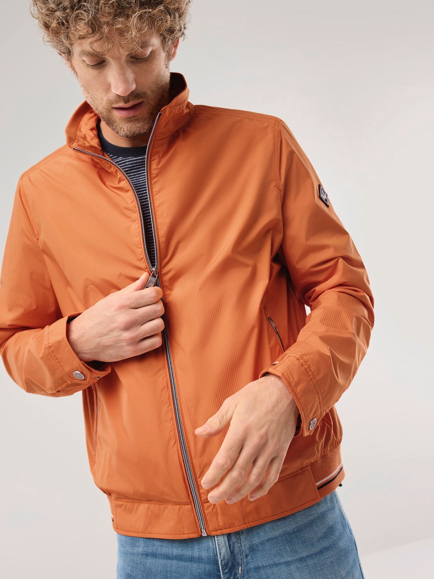 Walbusch Microfaser Lightweight Blouson Orange Size 25 2