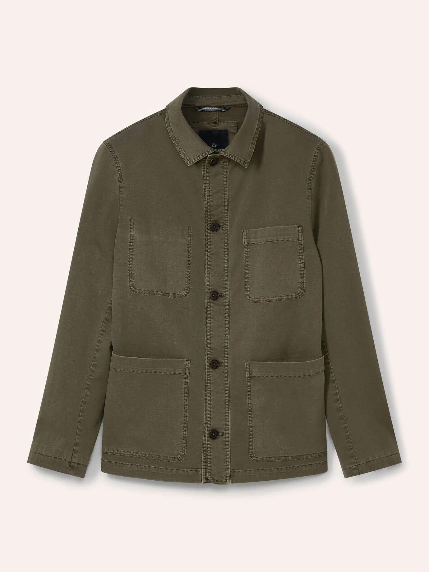 Baumwoll Hemdjacke, normale Größen#untersetzte Größen, Farbe Grün, 52, atmungsaktive Baumwolle bequem, da elastisch Herren