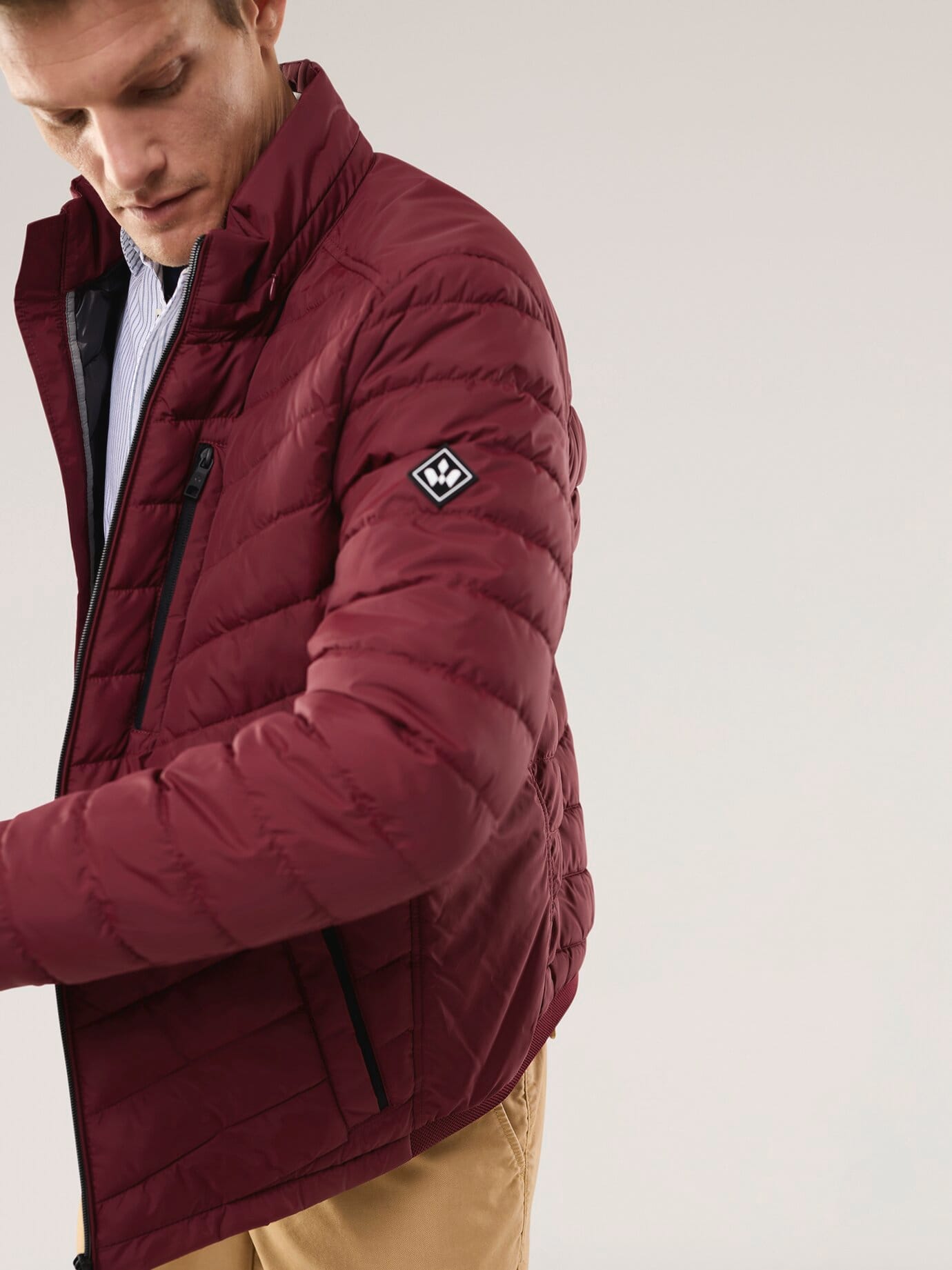 Walbusch Klima Leichtsteppjacke Red Size 50 3