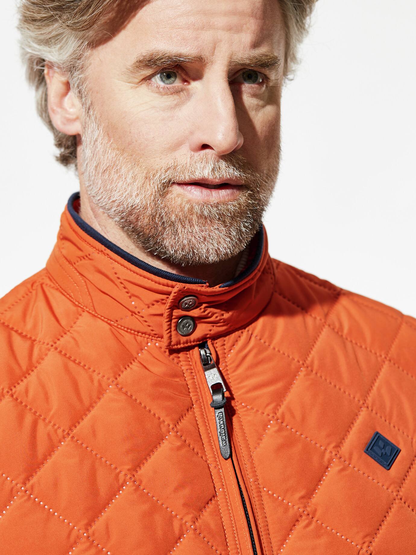 Walbusch Ultrasonic Lightweight Quilted Vest Orange Size 54 4
