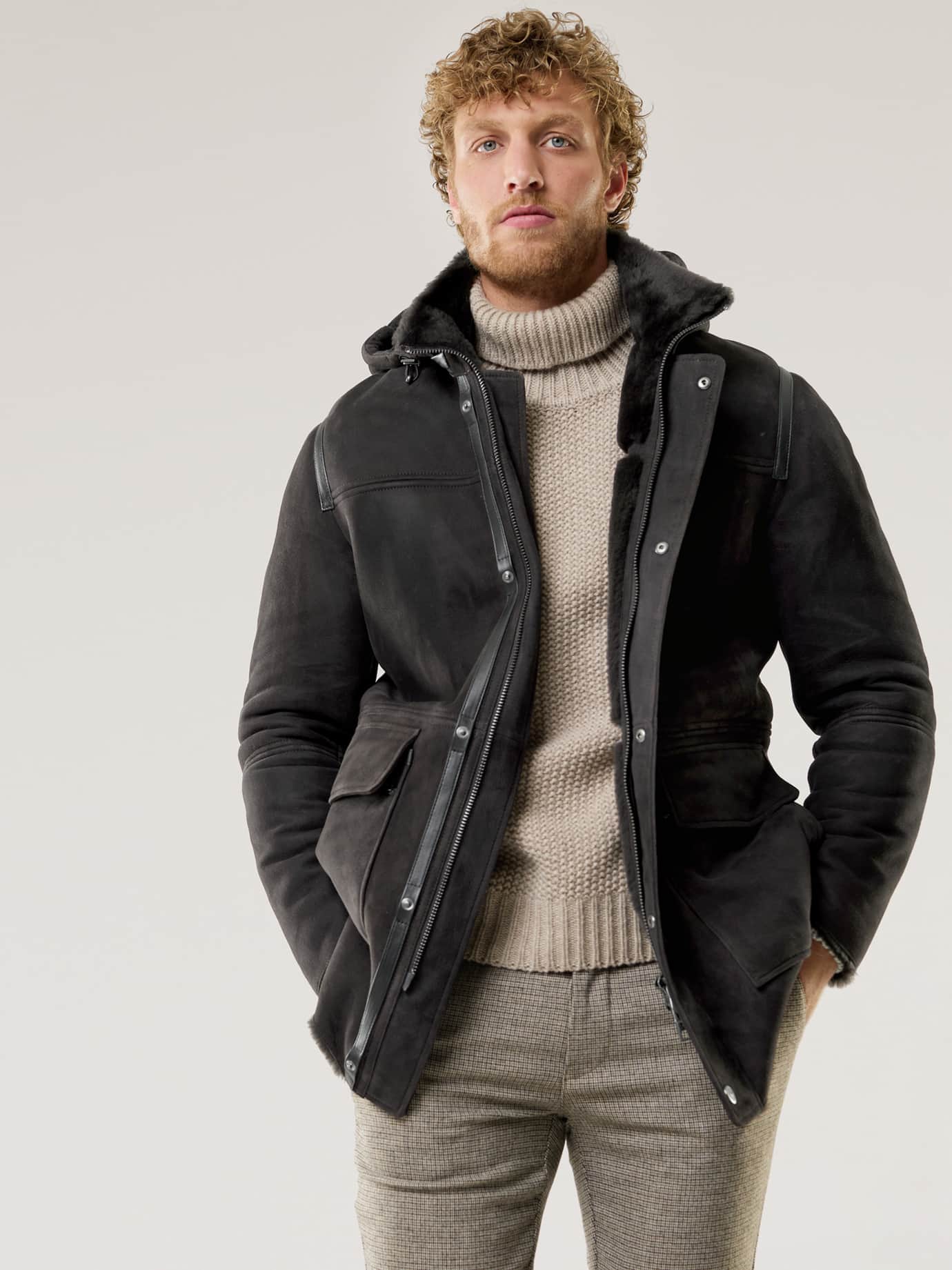 Herren Jacken Walbusch Herren Parka Lammfell Parka Bei Walbusch