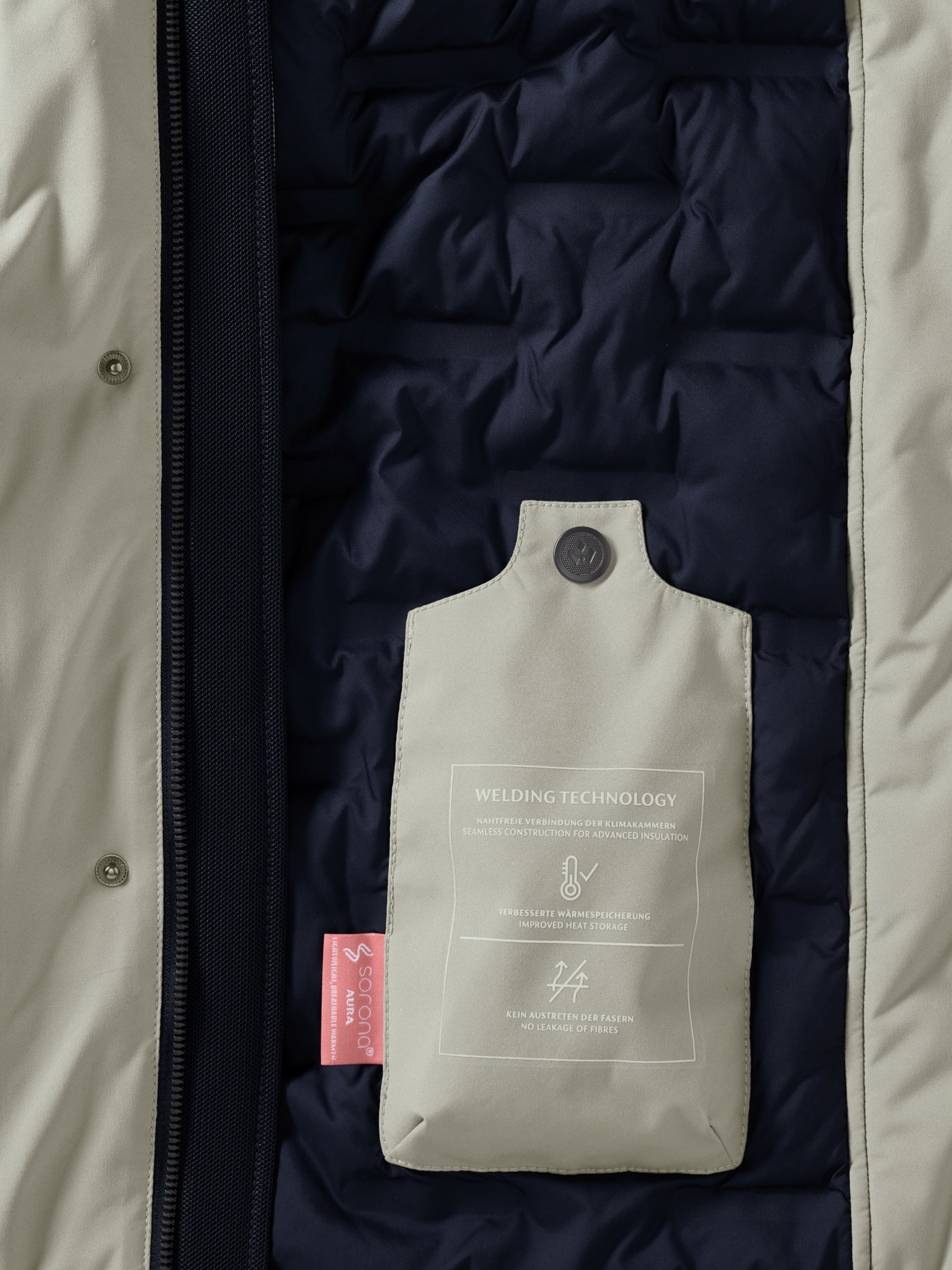 Walbusch Aquastop Wetterjacke, normale Größen#untersetzte Größen, Farbe Beige, 27, garantiert wasser- und winddicht mit Sorona-Wattierung Herren 4