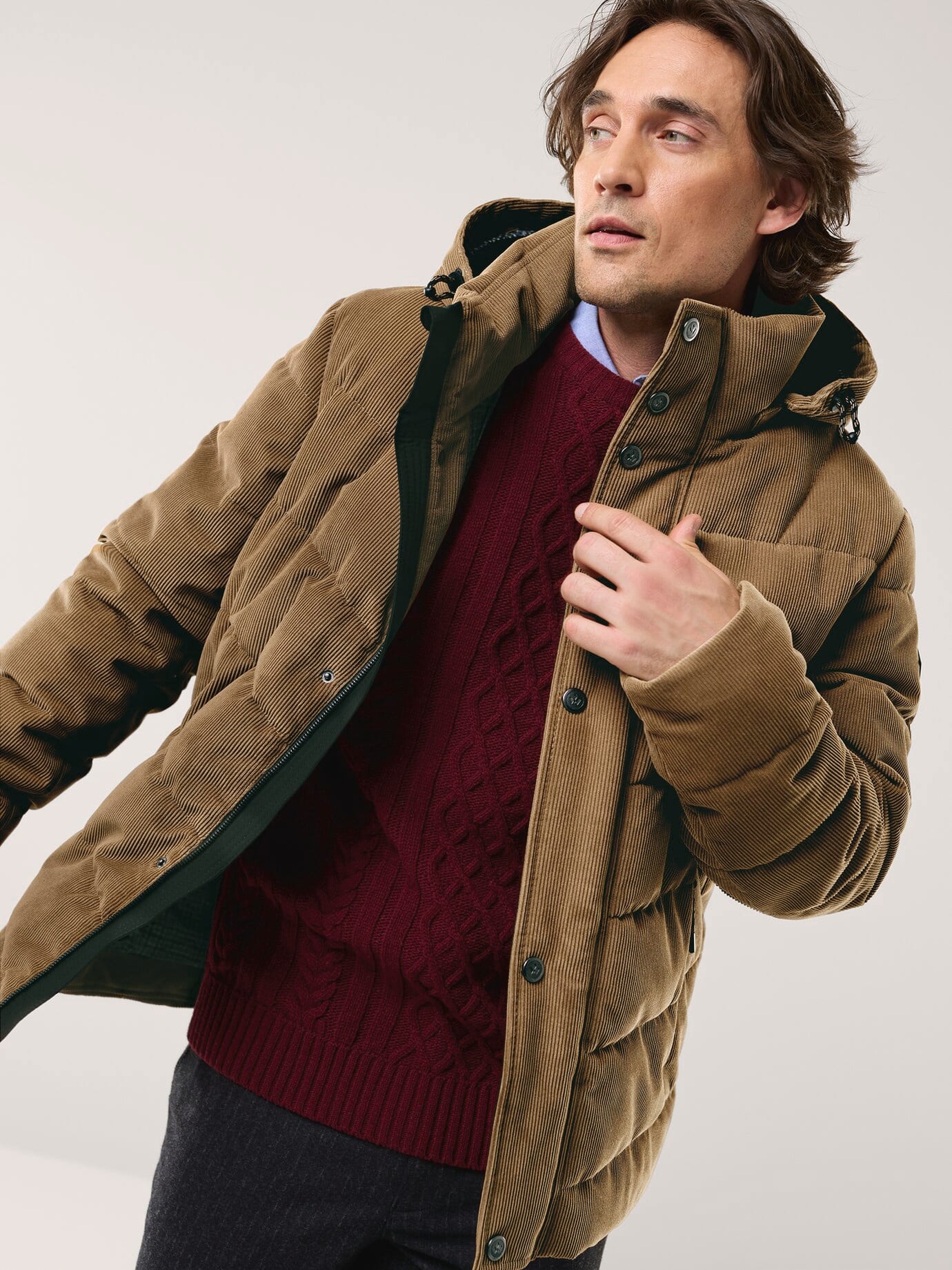 Walbusch Cord Quilted Jacket Brown 54 2