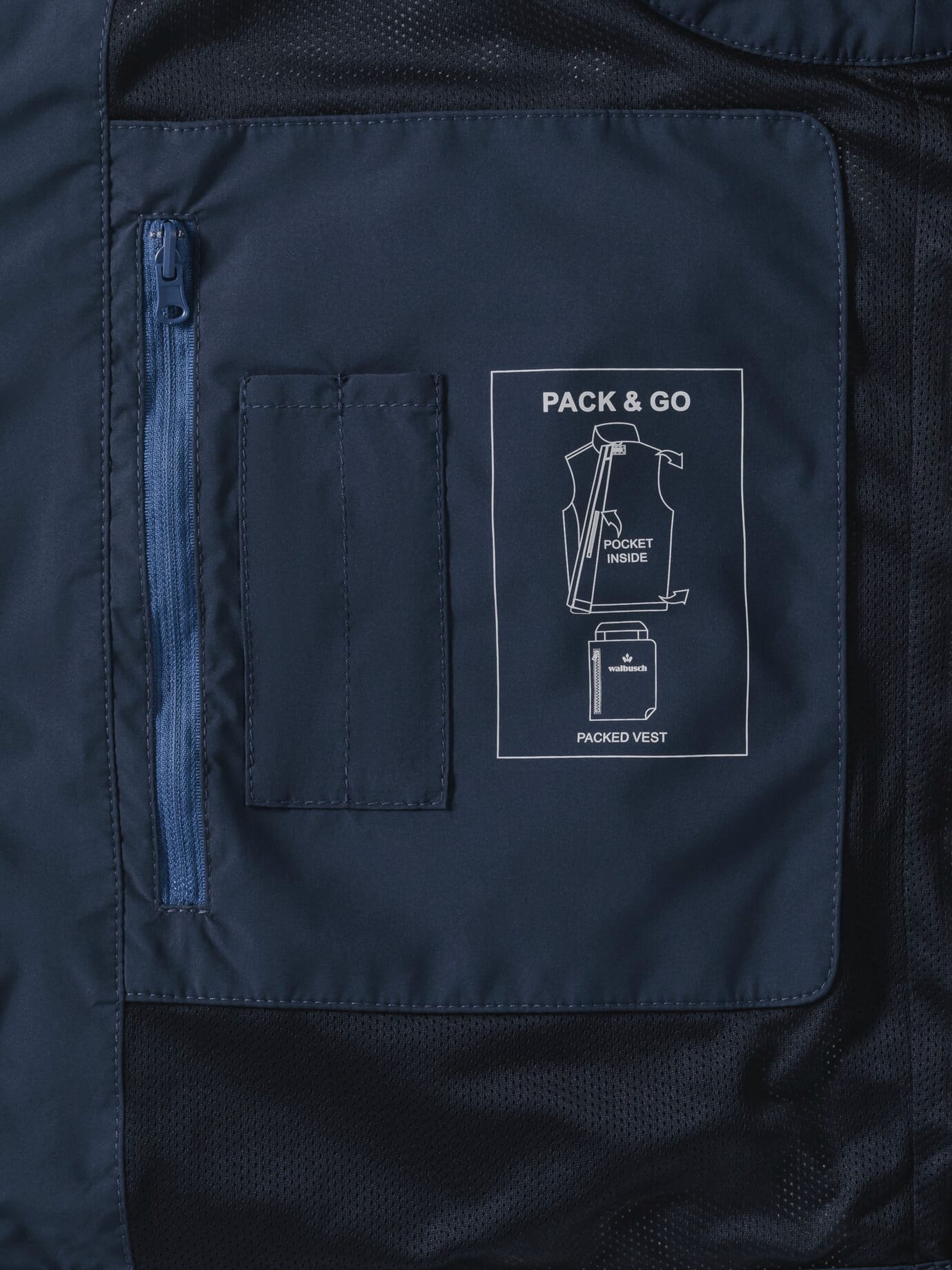 Walbusch Flexweste Pack & Go Weste Blau 54 8