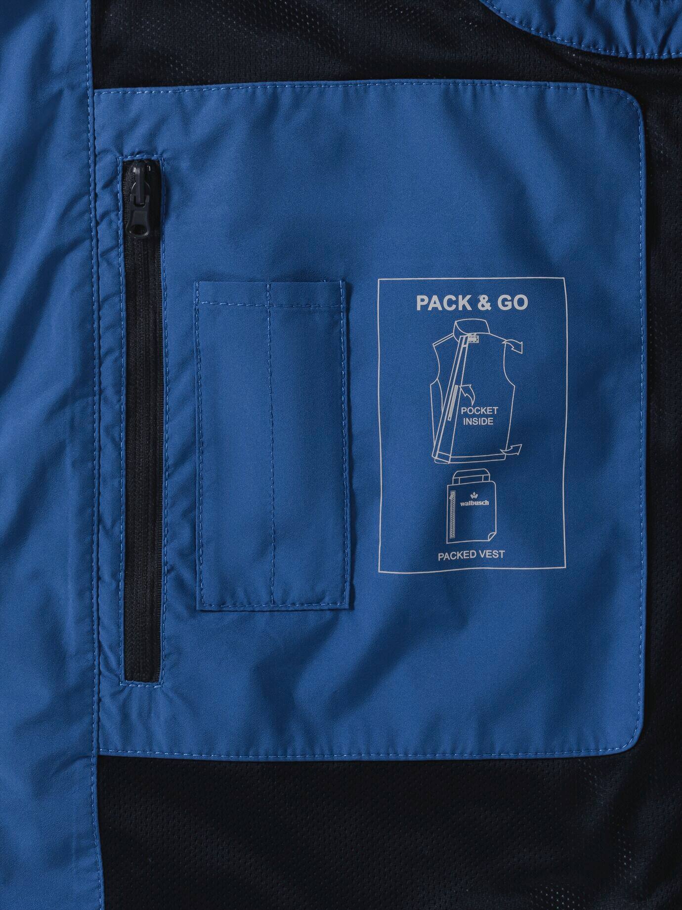 Walbusch Flexweste Pack & Go Weste Blau 54 3
