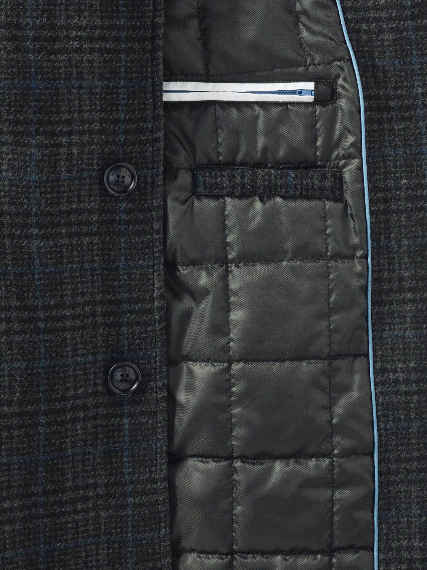 Walbusch Wool Blend Peacoat Checked Gray 58 4