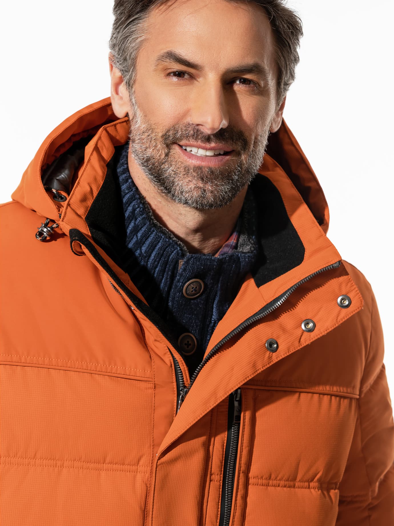 Walbusch Thermozone Men's Quilted Jacket Orange Size 28 4