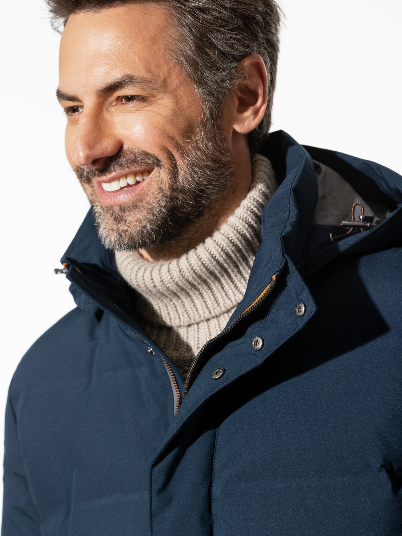 Walbusch Ultraleicht Down Coat Blue Size 32 4