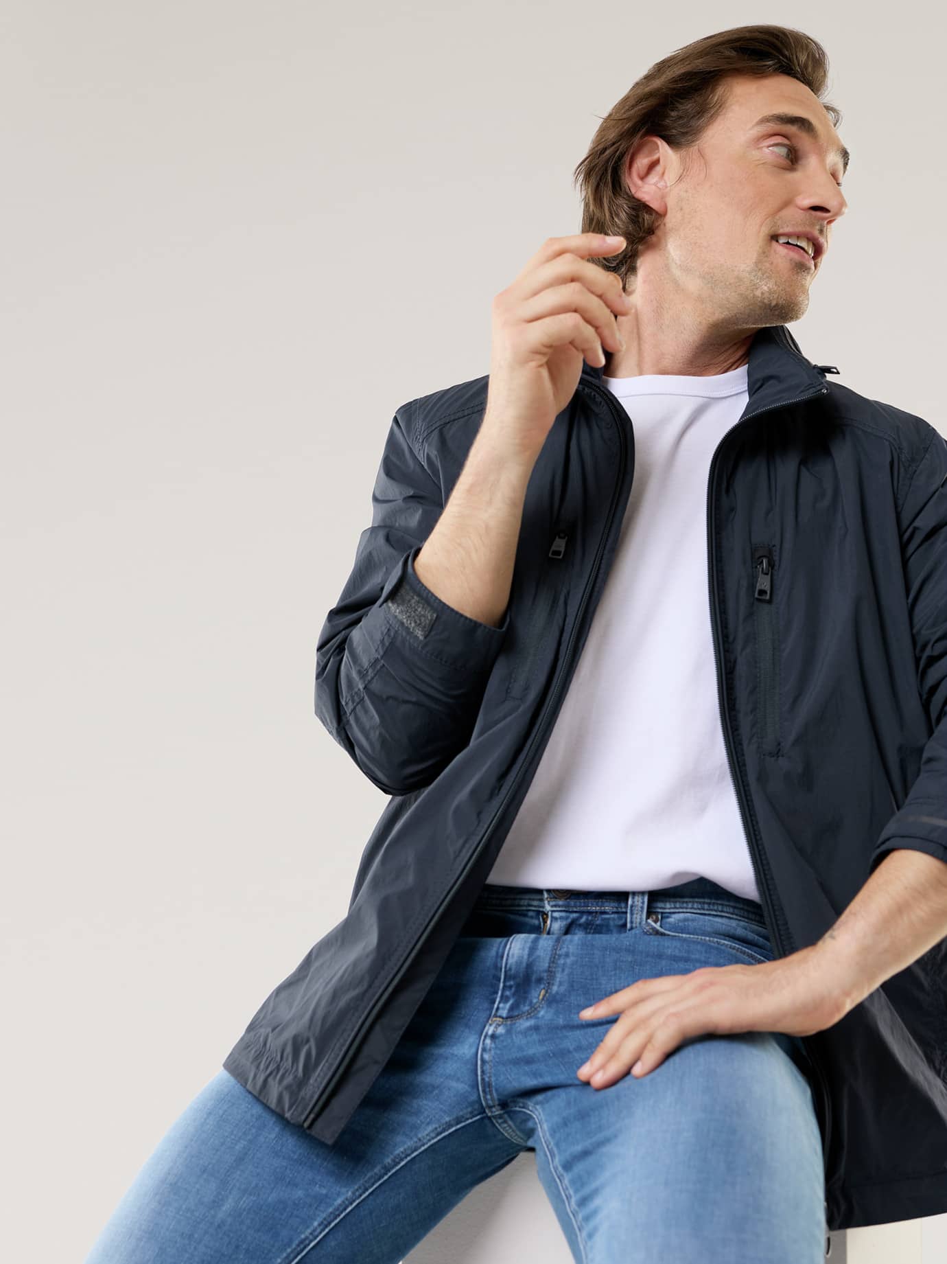 Walbusch Herren Multifunktionsjacke Blau Größe 56 3