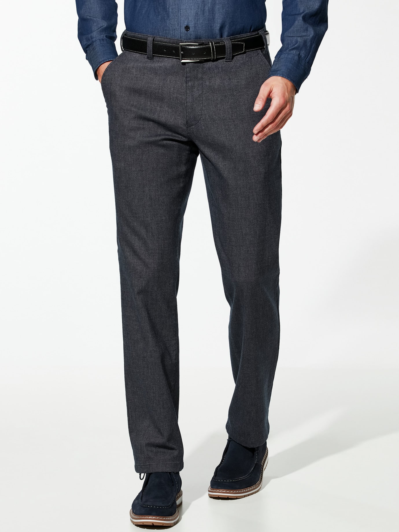 Walbusch Wool-Look Chino Belt Blue 62 2