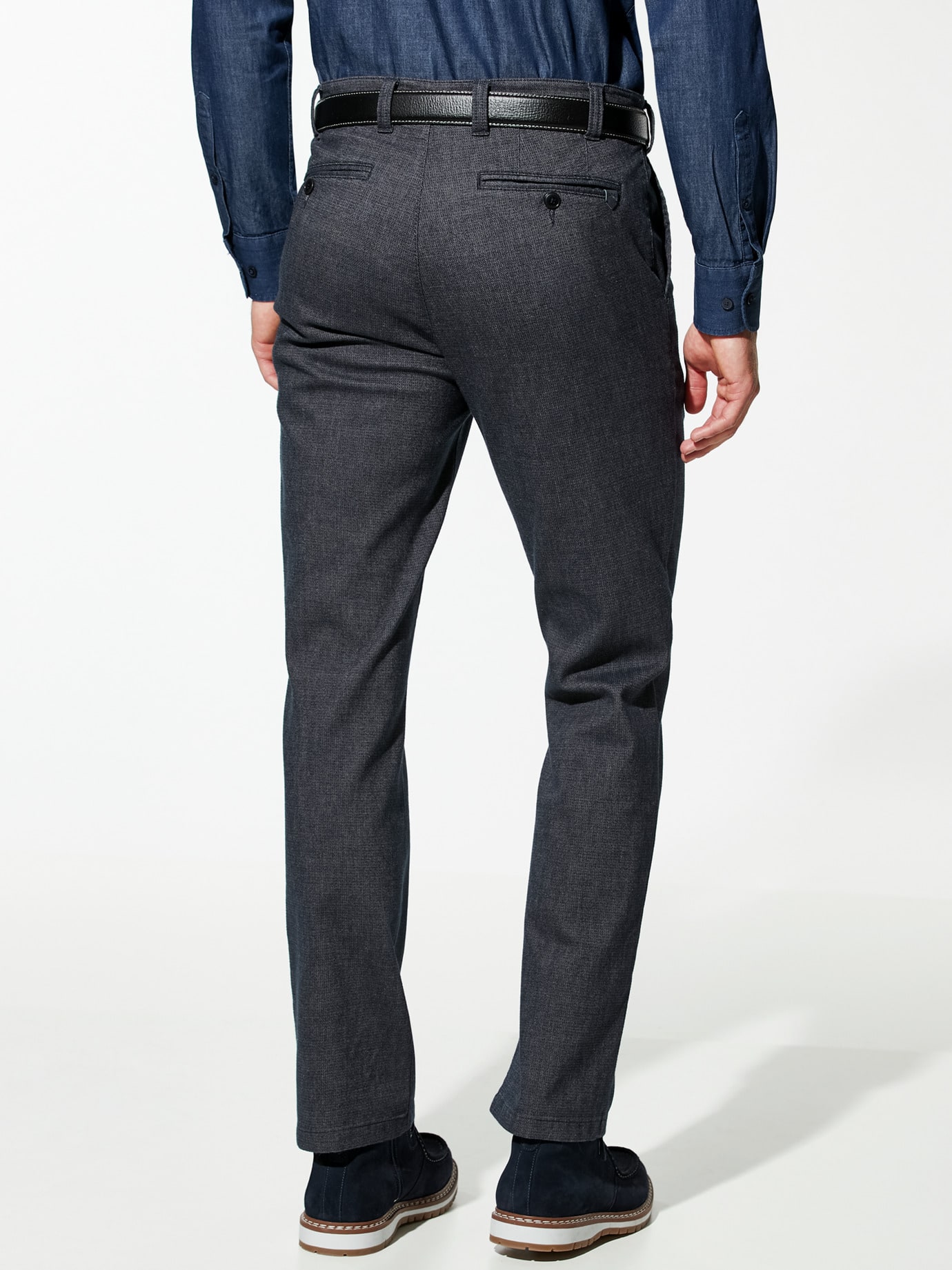 Walbusch Wool-Look Chino Belt Blue 62 3