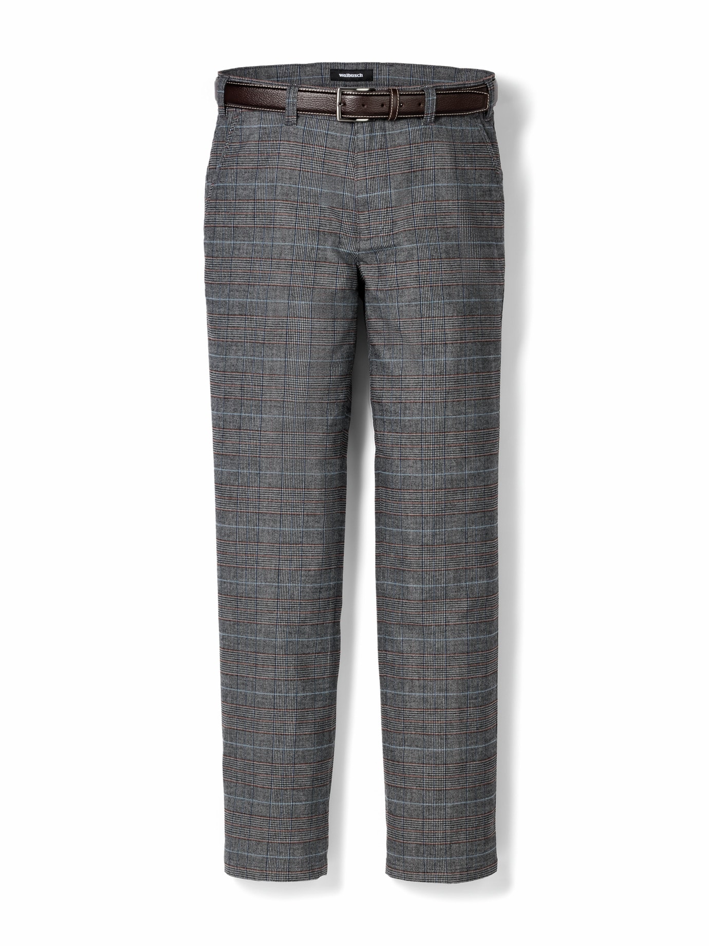 Gürtel-Chino Wool-Look Kariert