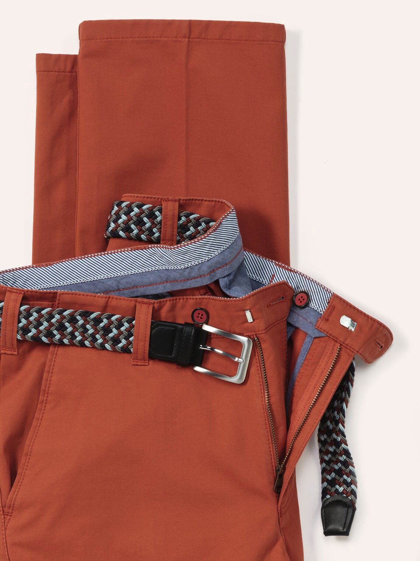 Walbusch Extra Smooth Stretch Waist Chino Orange 60 4