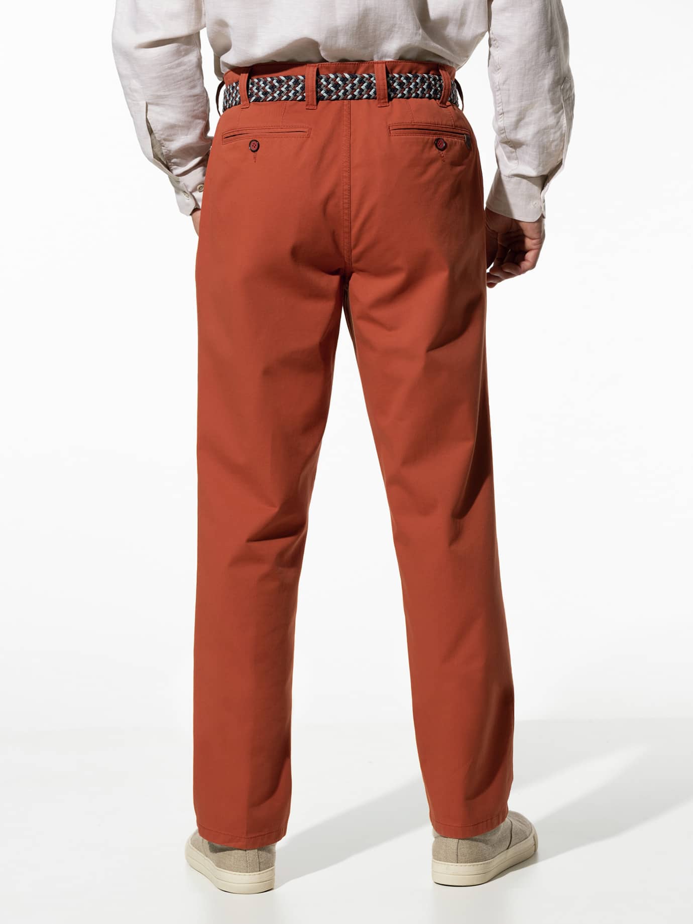 Walbusch Extra Smooth Stretch Waist Chino Orange 60 3