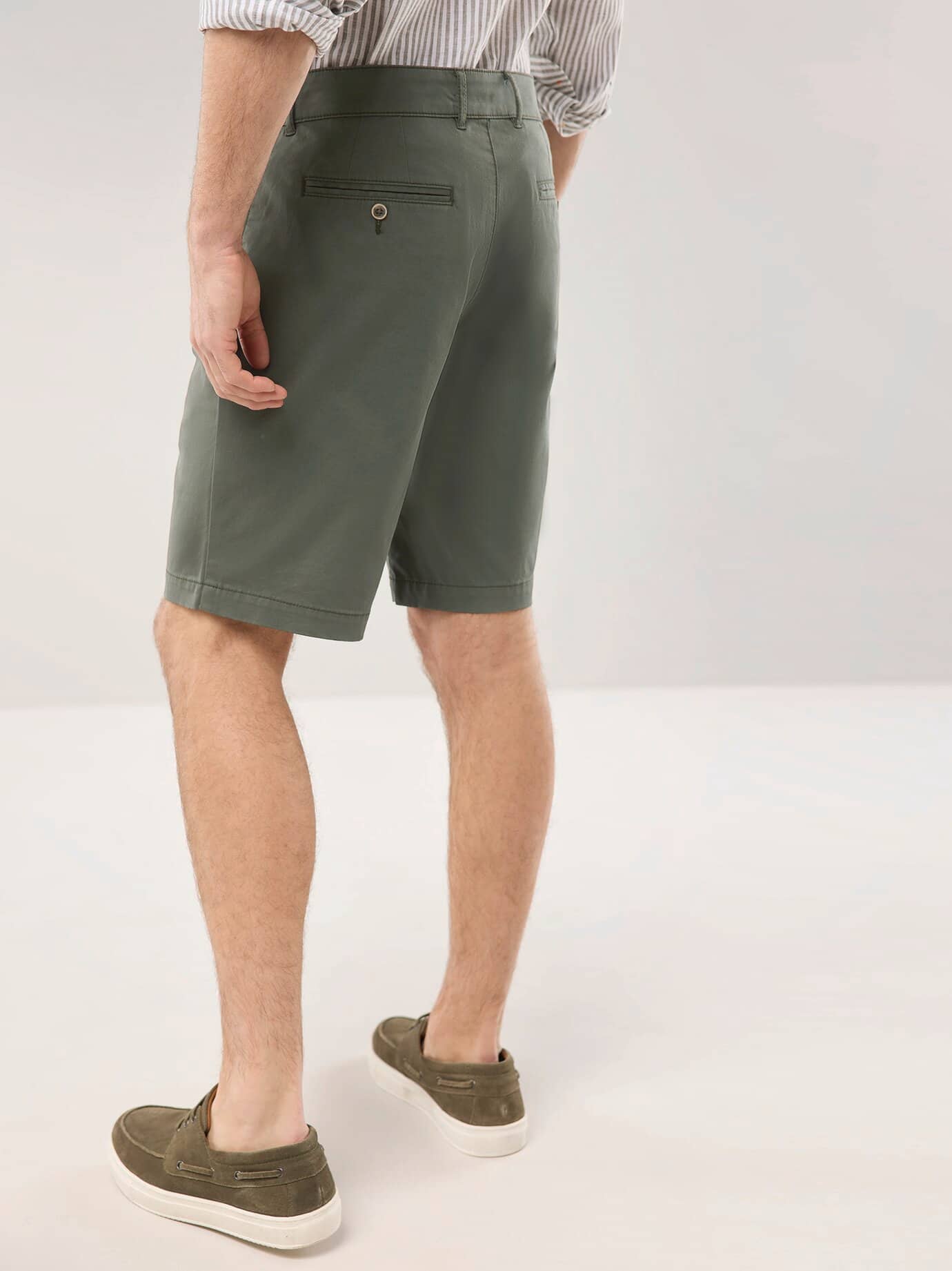 Walbusch Chino Shorts Regular Fit Green 27 3