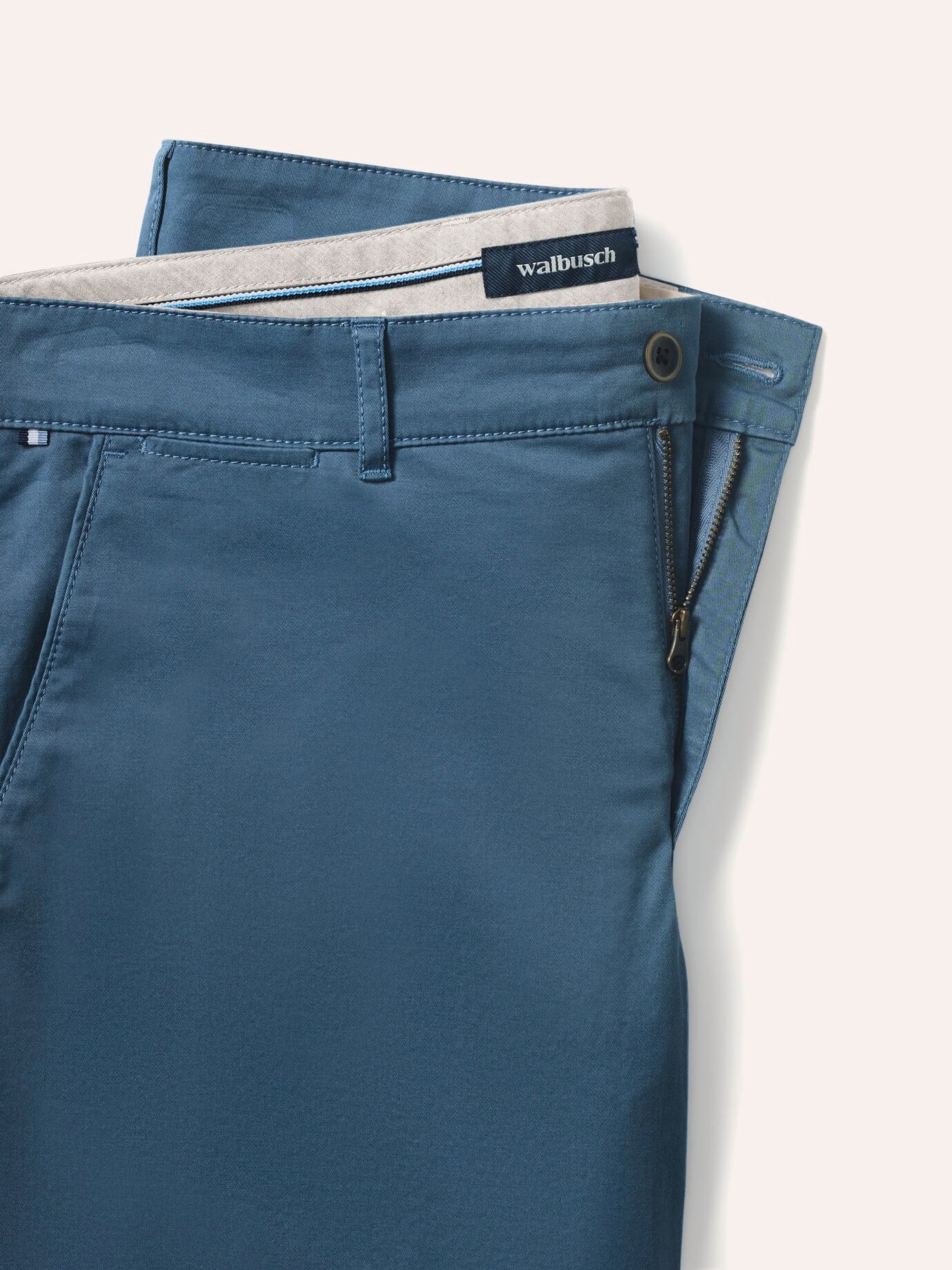Walbusch Chino Shorts, Regular Fit, Blau, 30 8