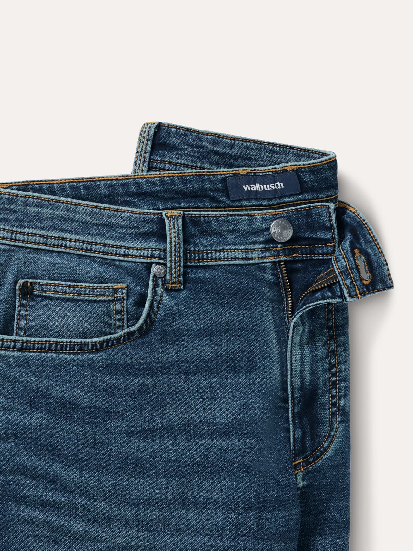 Walbusch Jogger-Jeans Shorts, Blau, 28 4