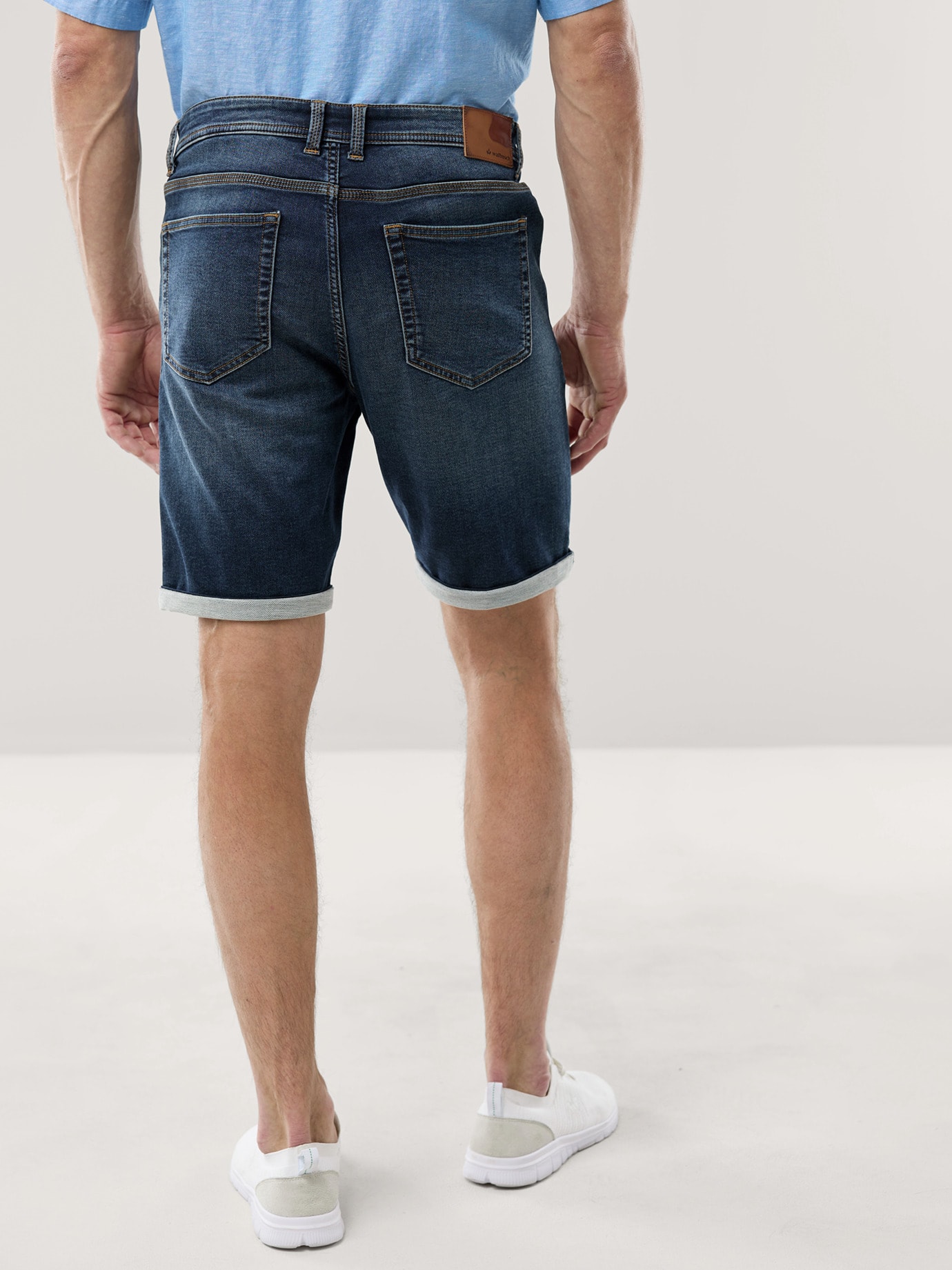 Walbusch Jogger-Jeans Shorts, Blau, 27 3