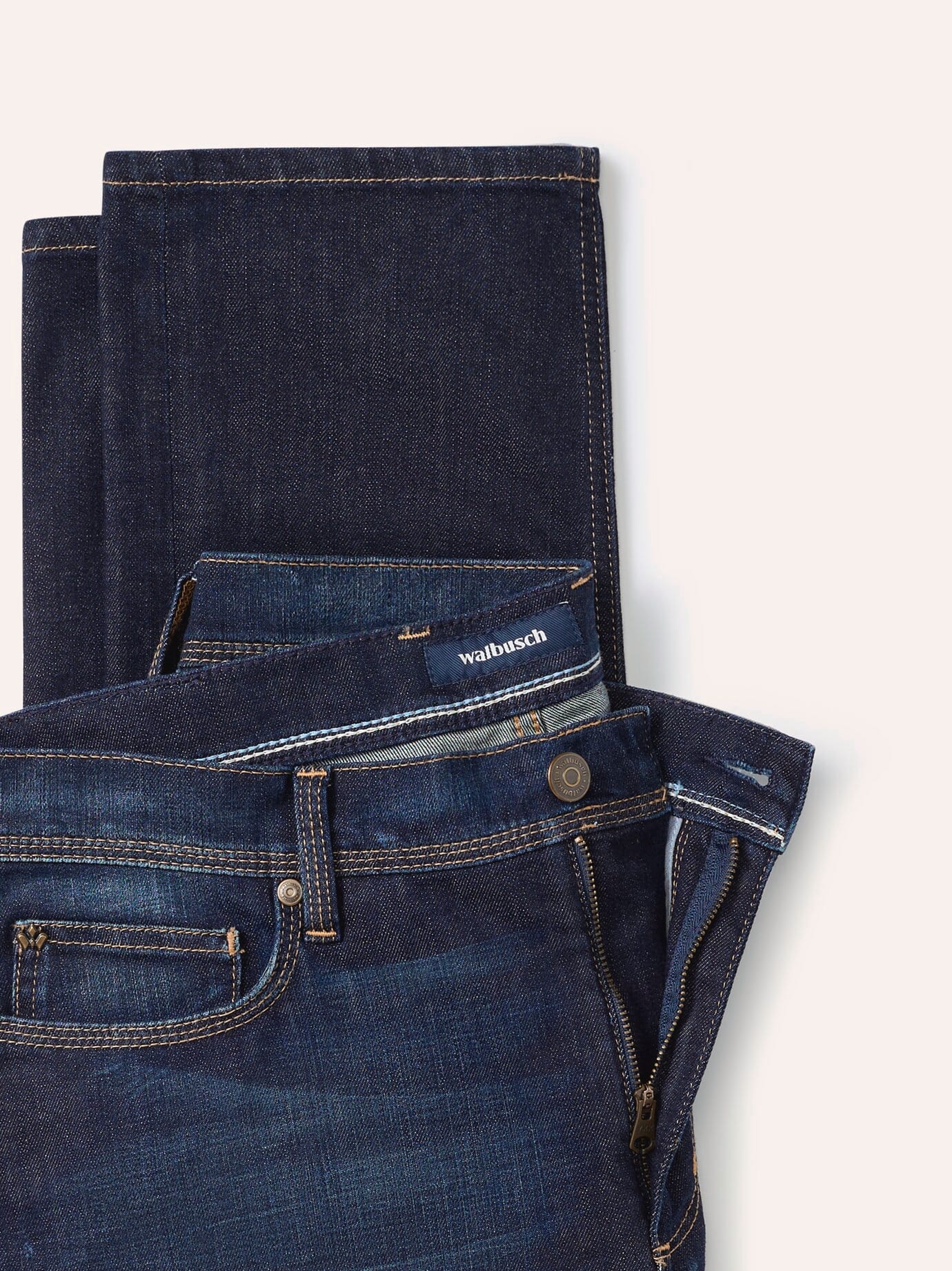 Walbusch Character Jeans, Regular Fit, Bleu, 58 8