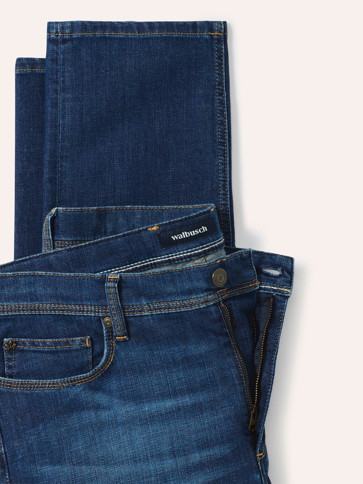 Walbusch Character Jeans, Regular Fit, Bleu, 58 4