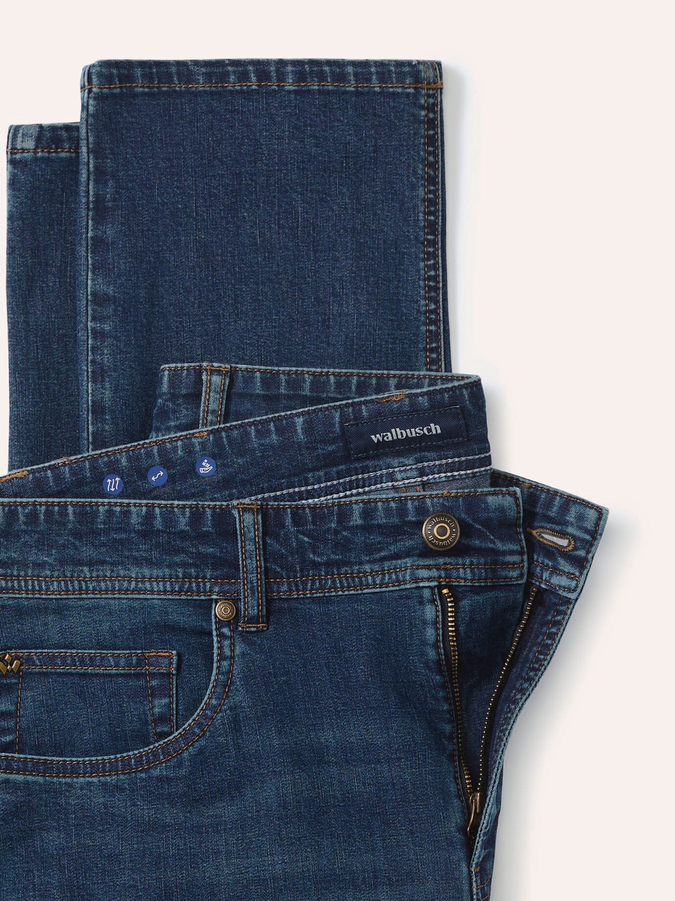 Walbusch Klima Jeans, Regular Fit, Blau, 26 4