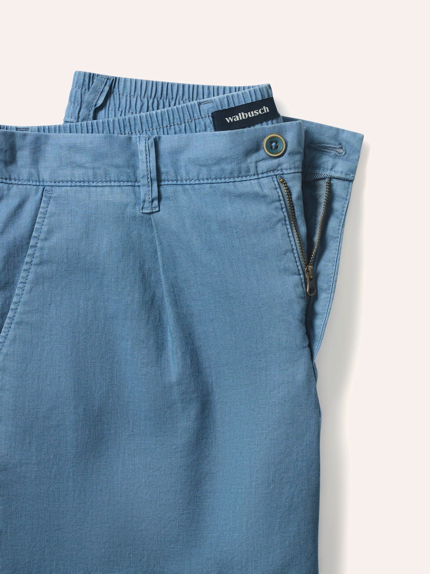 Walbusch Linen Blend Bermuda Shorts Blue 26 4
