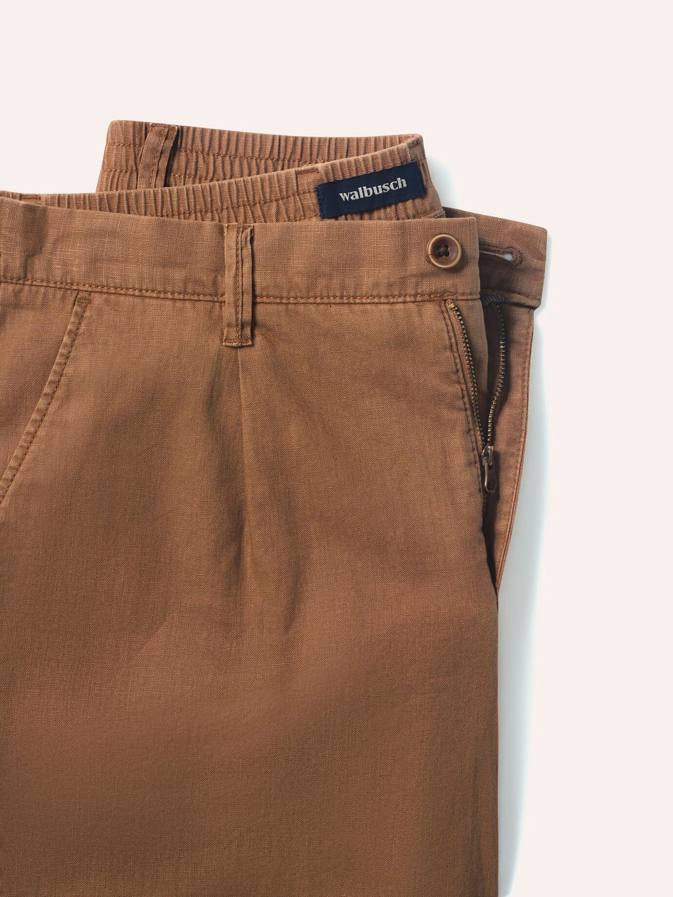 Walbusch Linen Blend Bermuda Shorts Brown 32 4