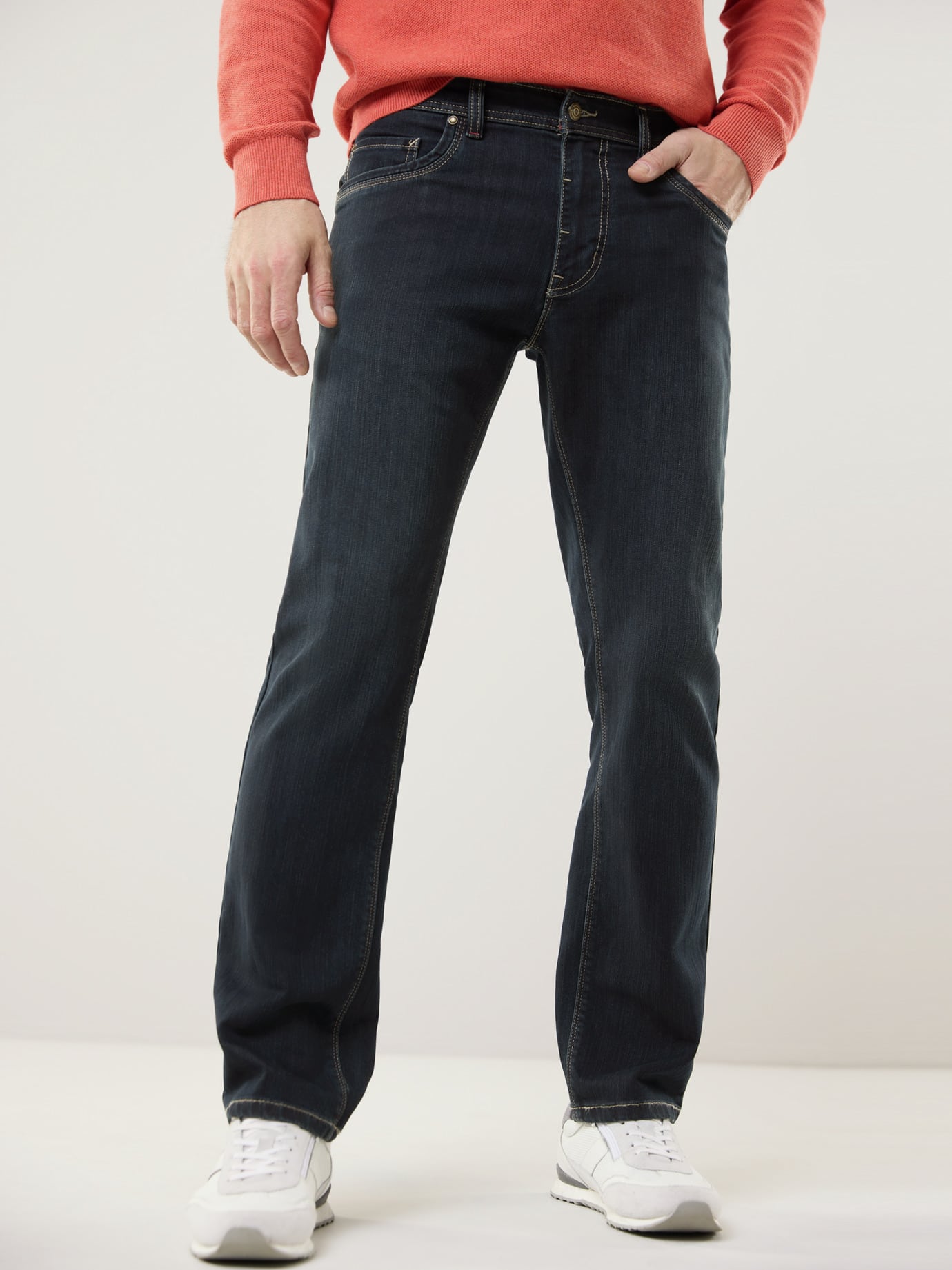 Walbusch T400 Sportjeans Modern Fit, Modern Fit#normale Größen#schlanke Größen#untersetzte Größen, Farbe Blau, 29, ultraelastischer Stoff Comfort-Bund (6 cm dehnbar) Herren 2